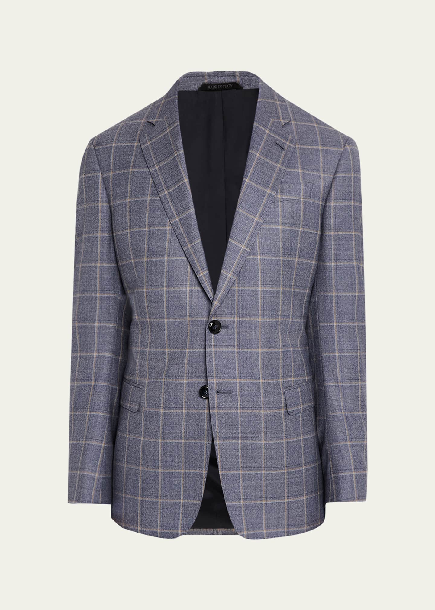 Giorgio Armani Men's Windowpane Sport Coat Image 1 of 8