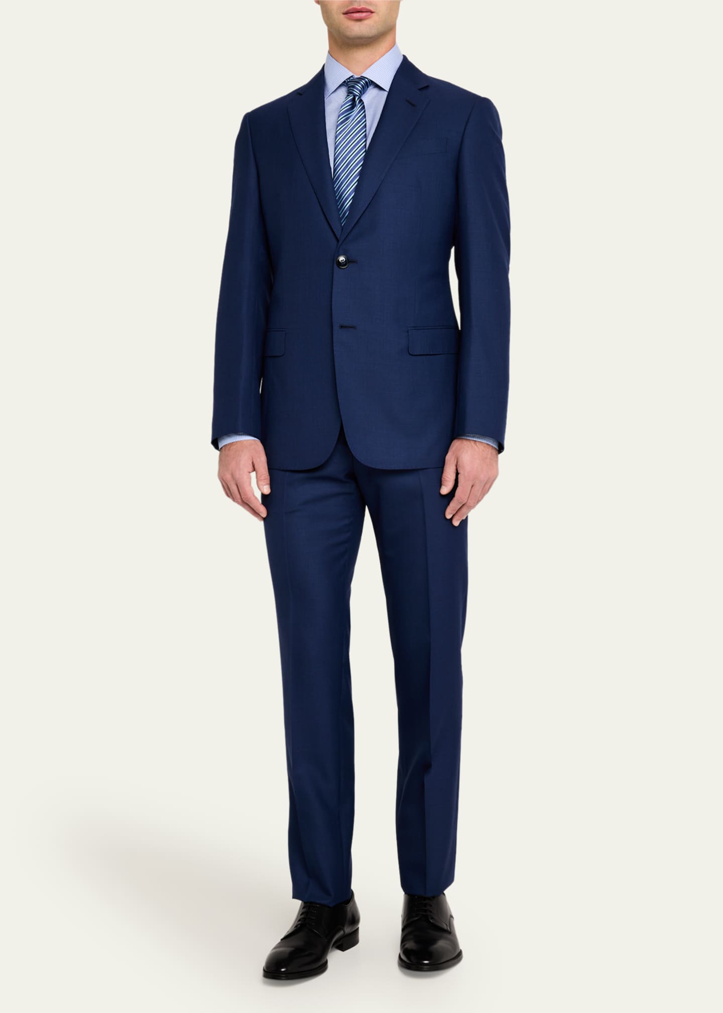Giorgio Armani Men's Micro-Houndstooth 210G Suit Image 2 of 8