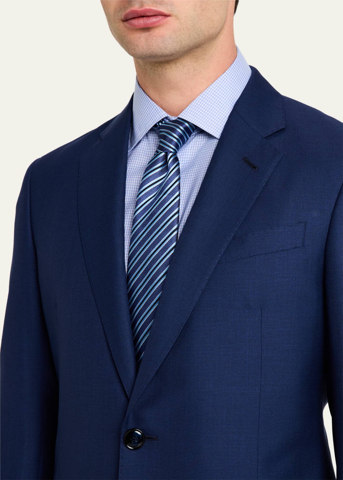 Giorgio Armani Men's Micro-Houndstooth 210G Suit Image 6 of 8