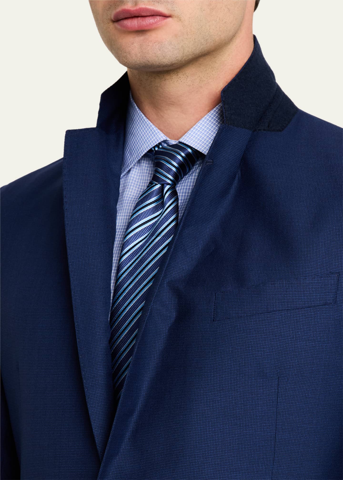 Giorgio Armani Men's Micro-Houndstooth 210G Suit Image 8 of 8