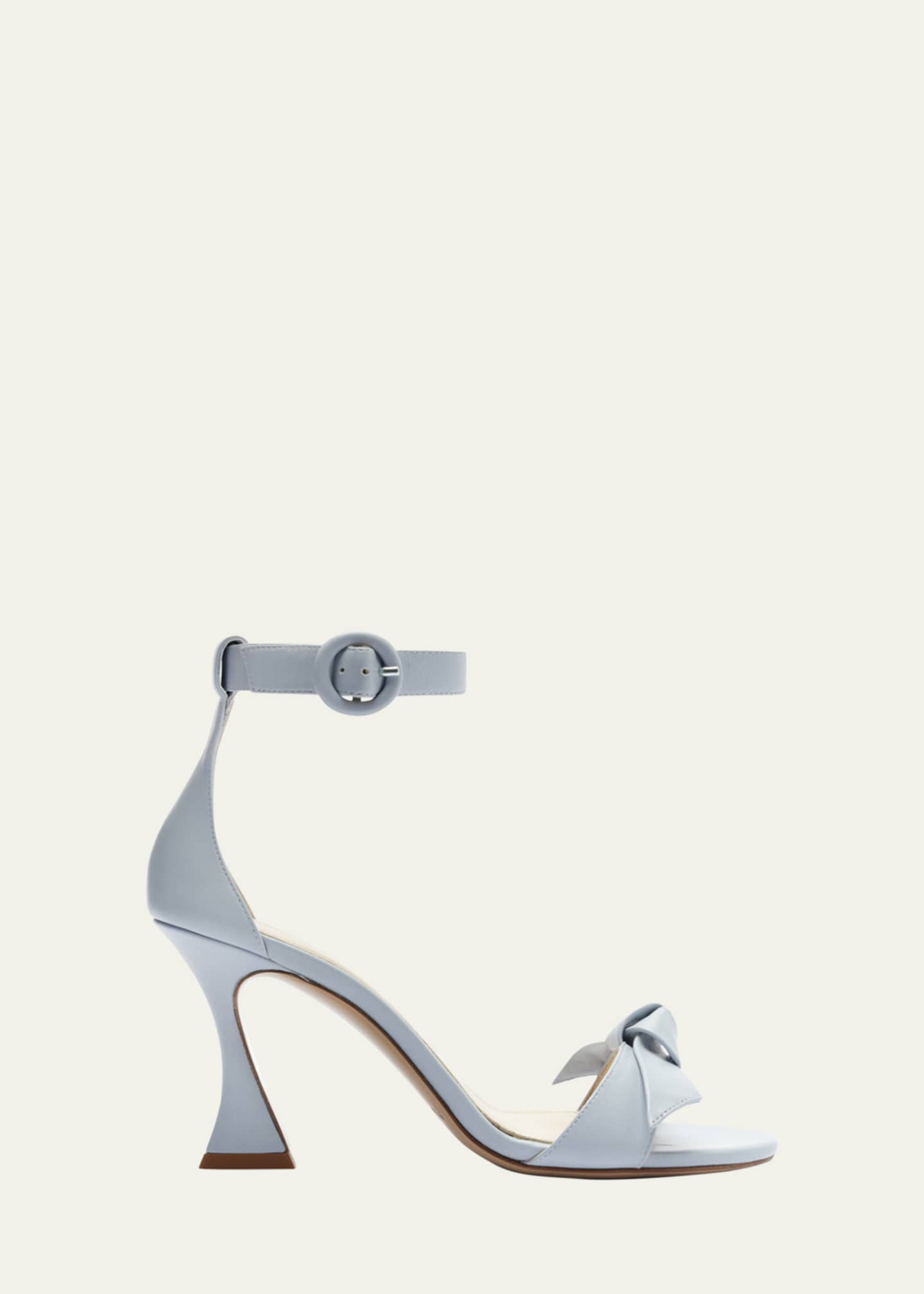 Alexandre Birman Clarita Knot Ankle-Strap Leather Sandals Image 1 of 5