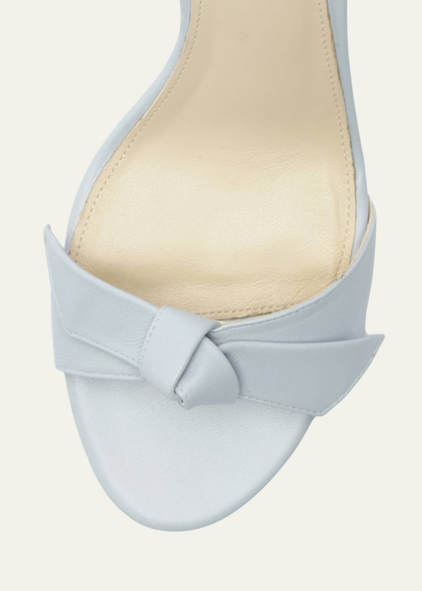 Alexandre Birman Clarita Knot Ankle-Strap Leather Sandals Image 4 of 5