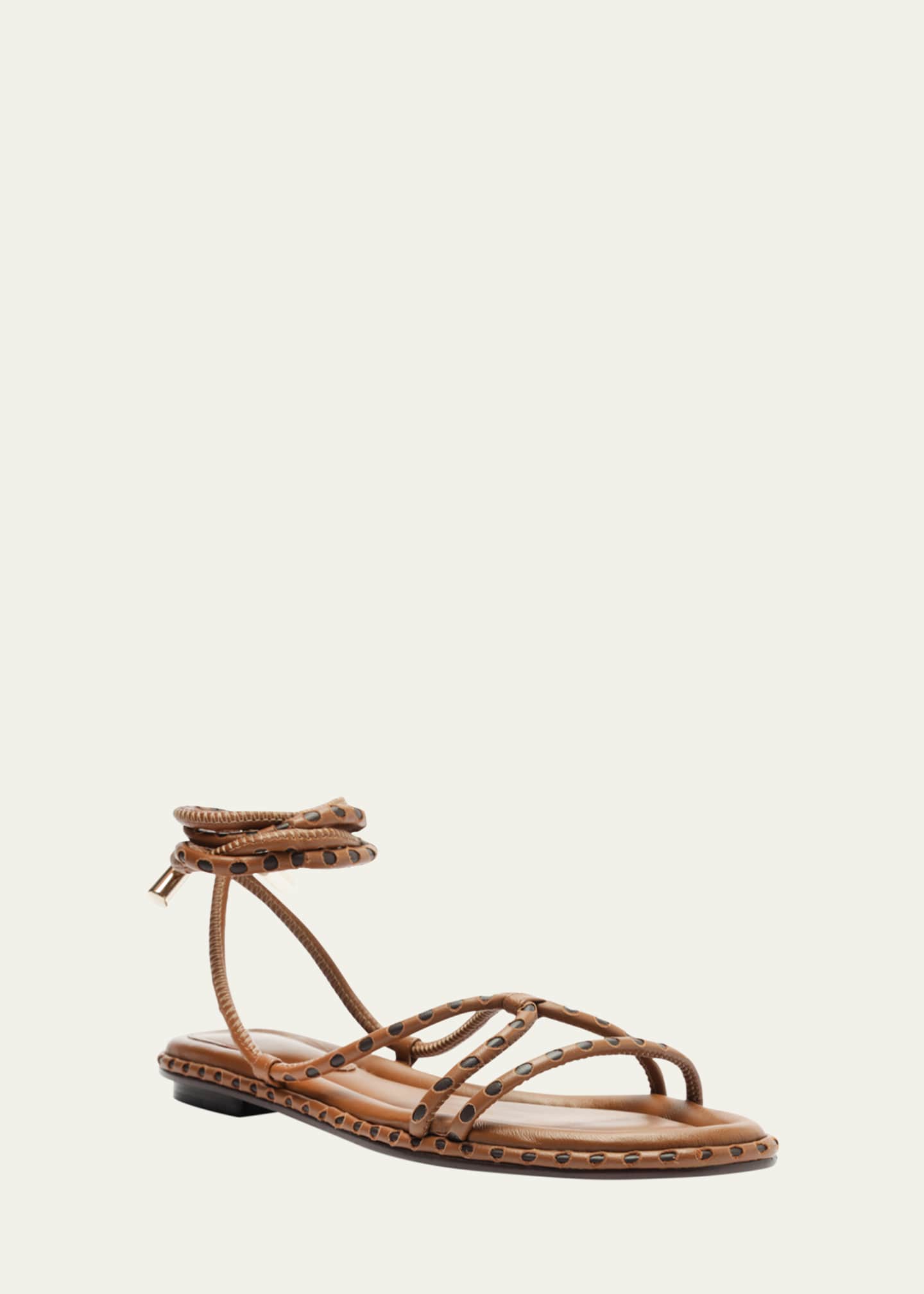 Alexandre Birman Donna Self-Tie Leather Flat Sandals Image 2 of 5