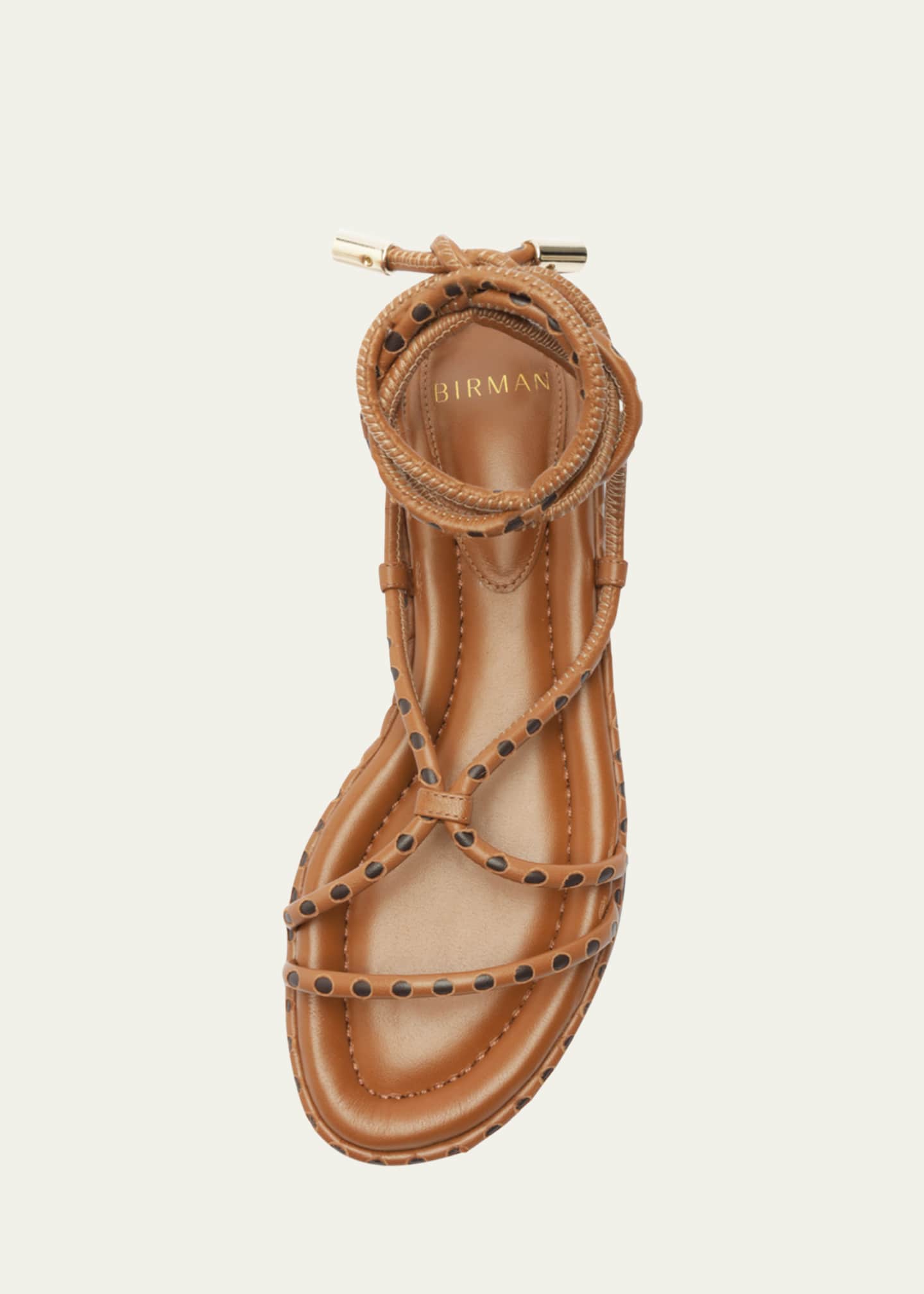 Alexandre Birman Donna Self-Tie Leather Flat Sandals Image 5 of 5