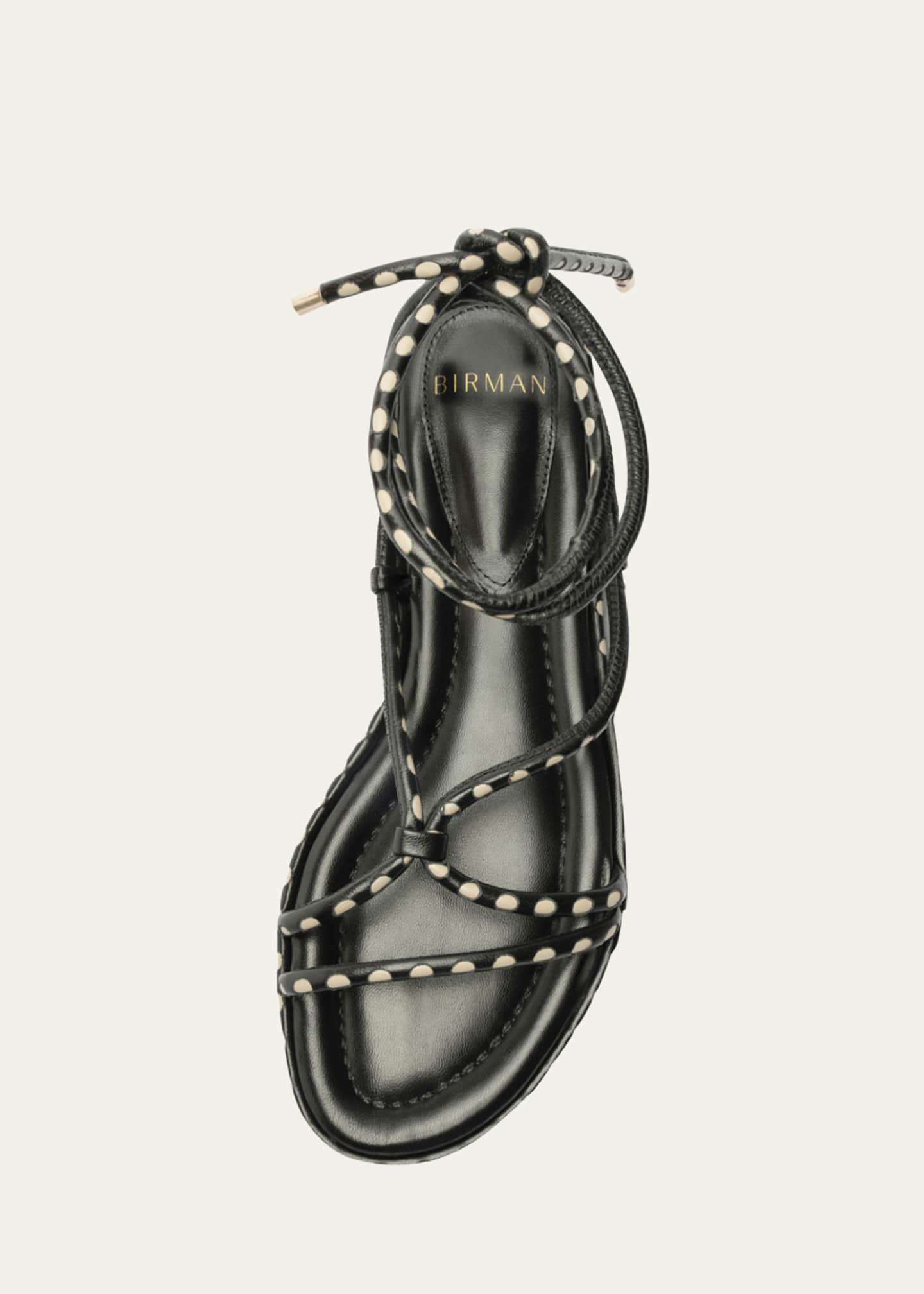 Alexandre Birman Donna Self-Tie Leather Flat Sandals Image 5 of 5