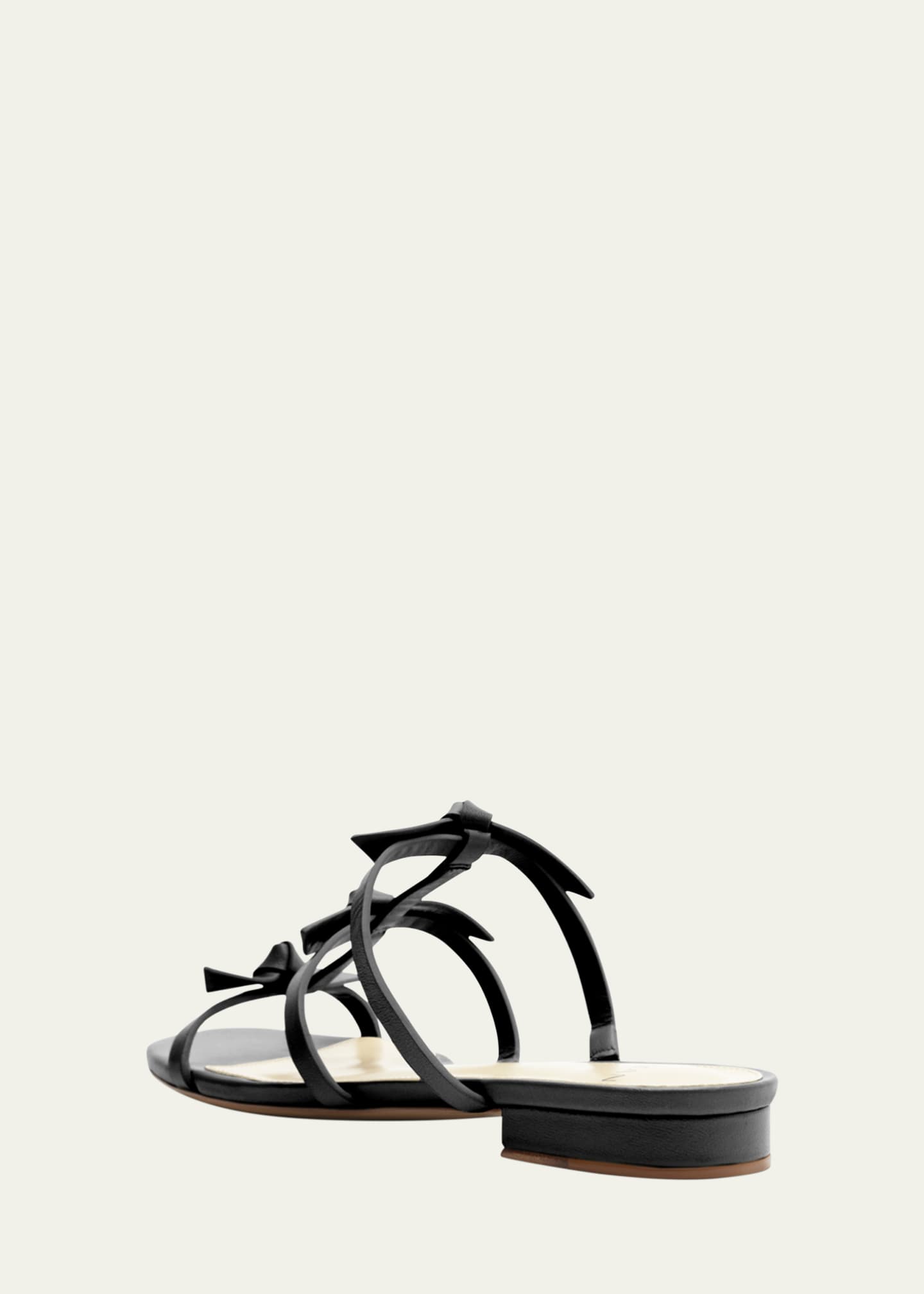 Alexandre Birman Lolita Knot Leather Flat Sandals Image 3 of 5