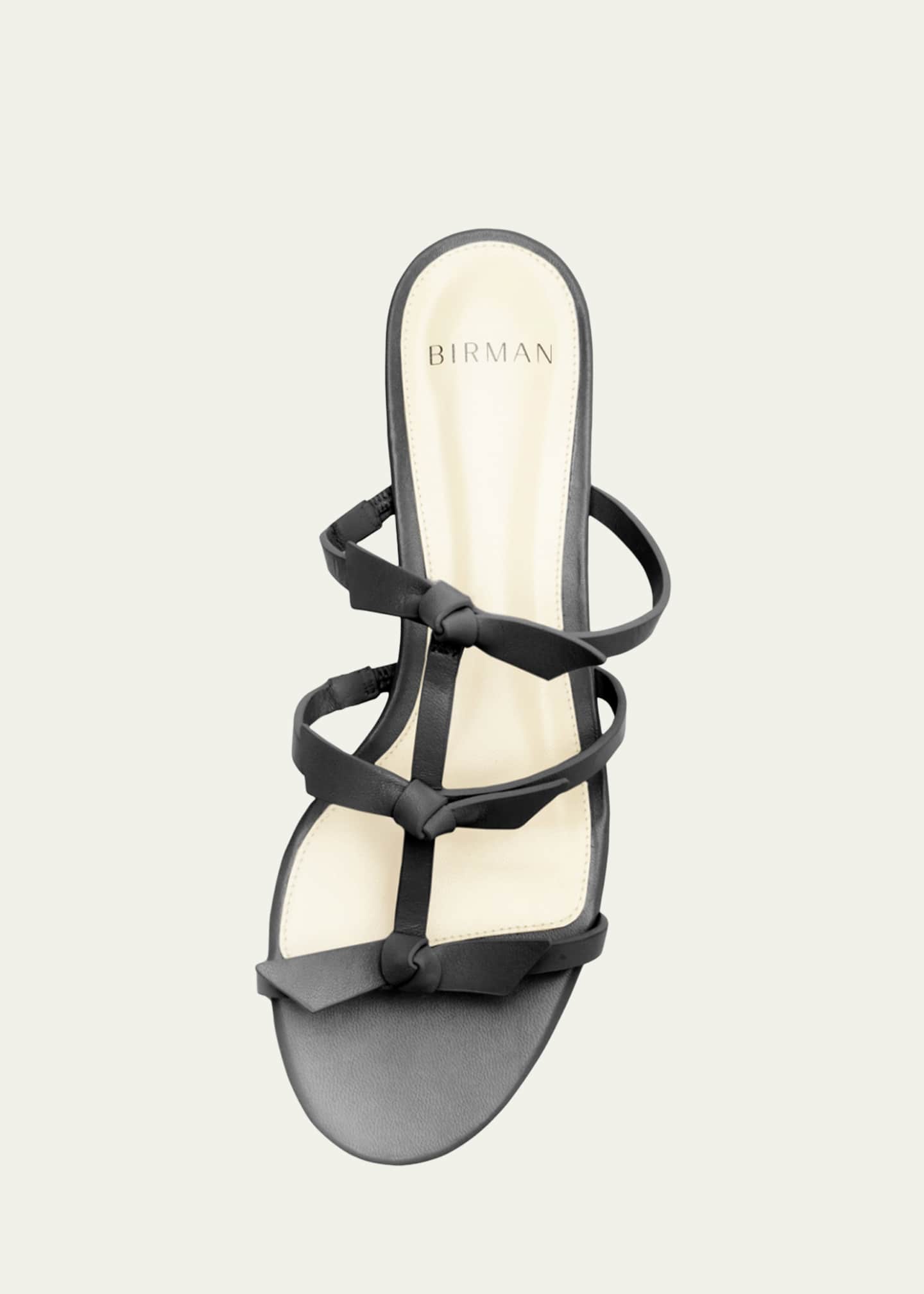Alexandre Birman Lolita Knot Leather Flat Sandals Image 5 of 5