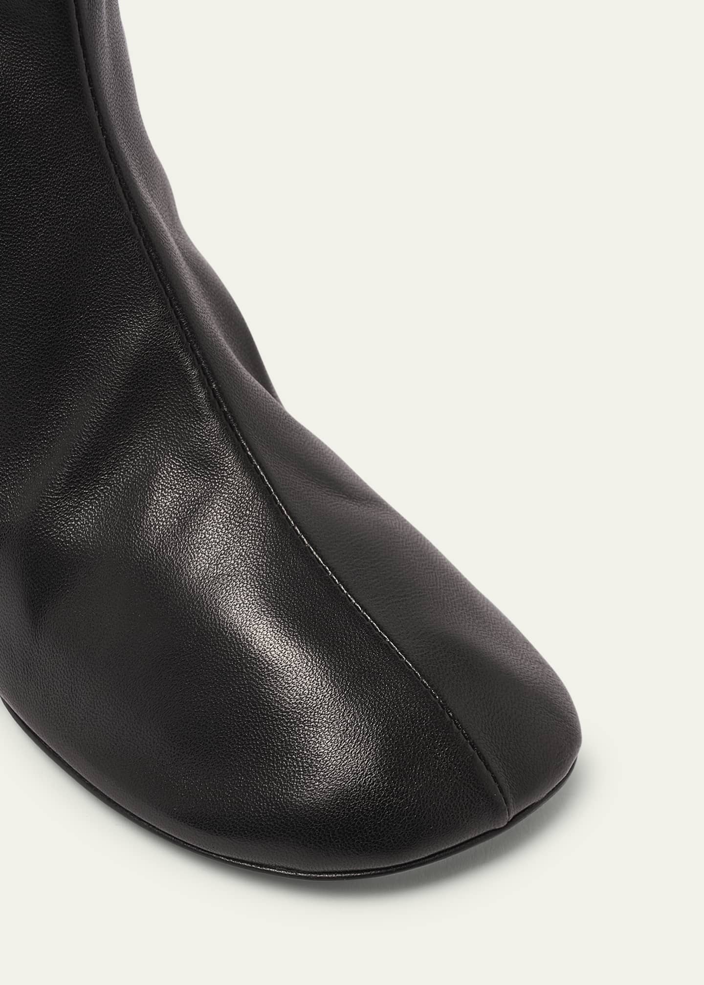 Proenza Schouler Glove Lambskin Block-Heel Ankle Booties Image 3 of 3