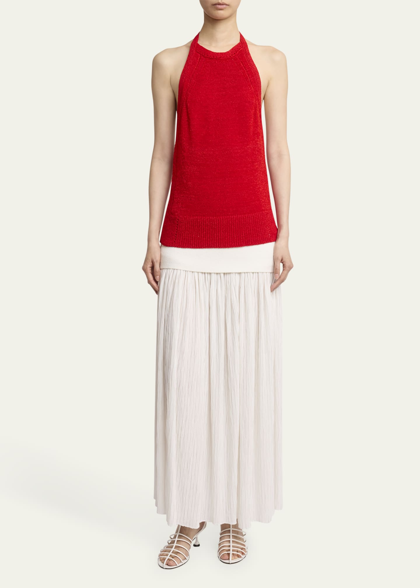 Proenza Schouler Tee Leather Caged Heeled Sandals Image 3 of 5