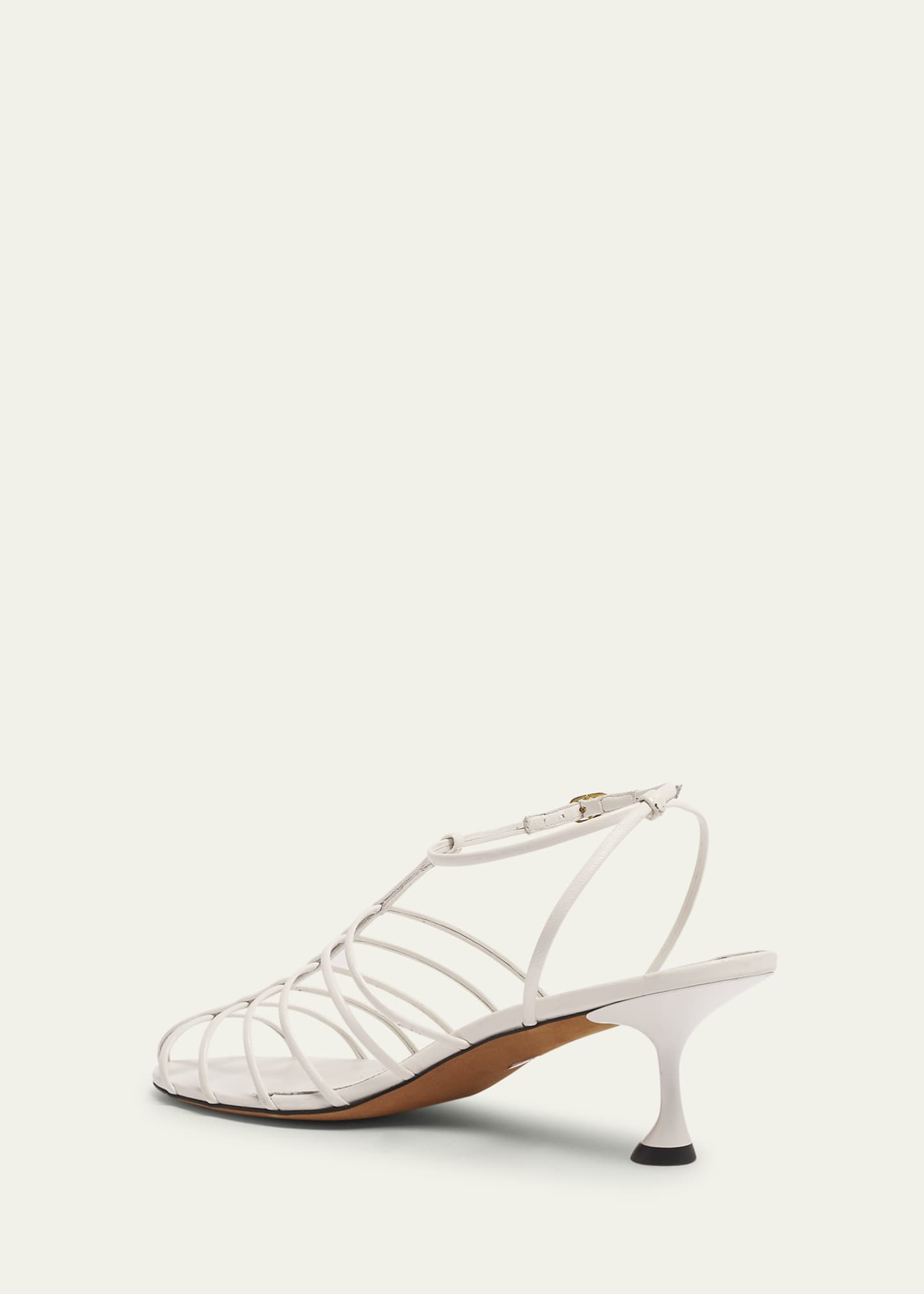 Proenza Schouler Tee Leather Caged Heeled Sandals Image 4 of 5