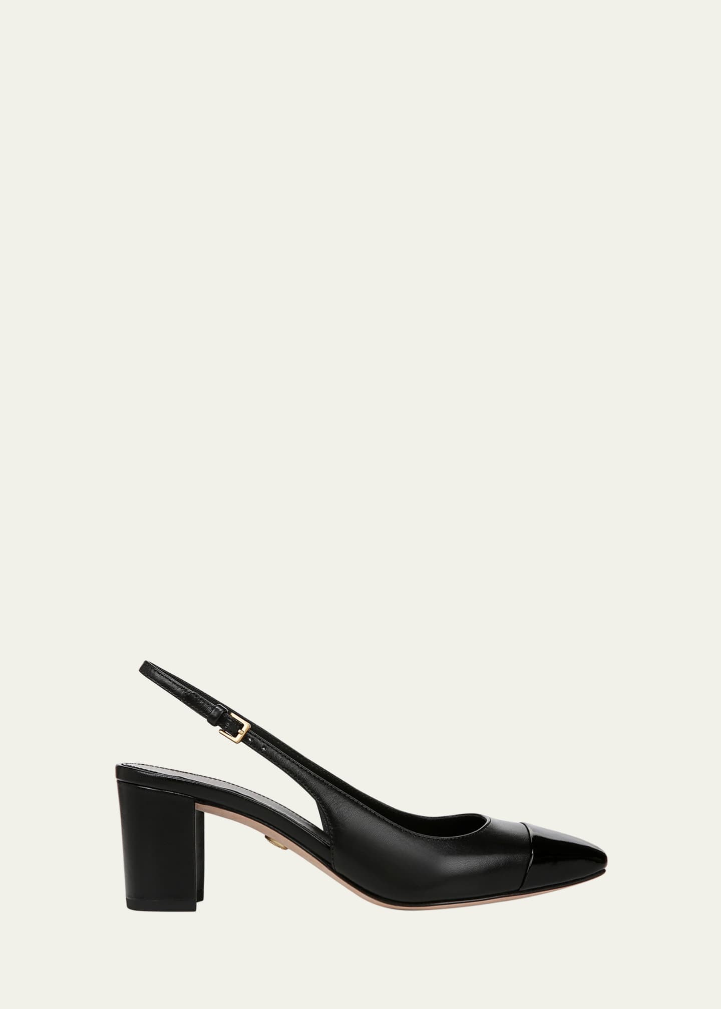 Veronica Beard Cecile Mixed Leather Slingback Pumps