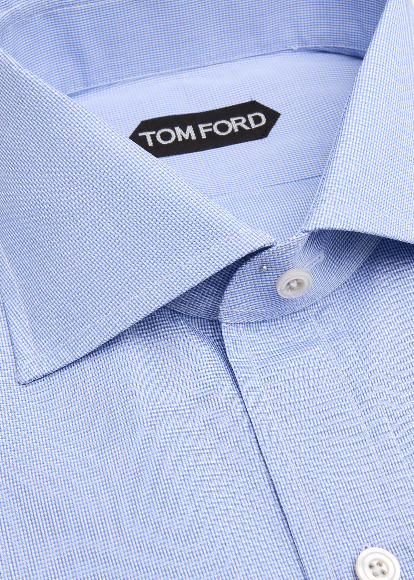 TOM FORD Men's Cotton Dobby Slim-Fit Dress Shirt Image 2 of 2