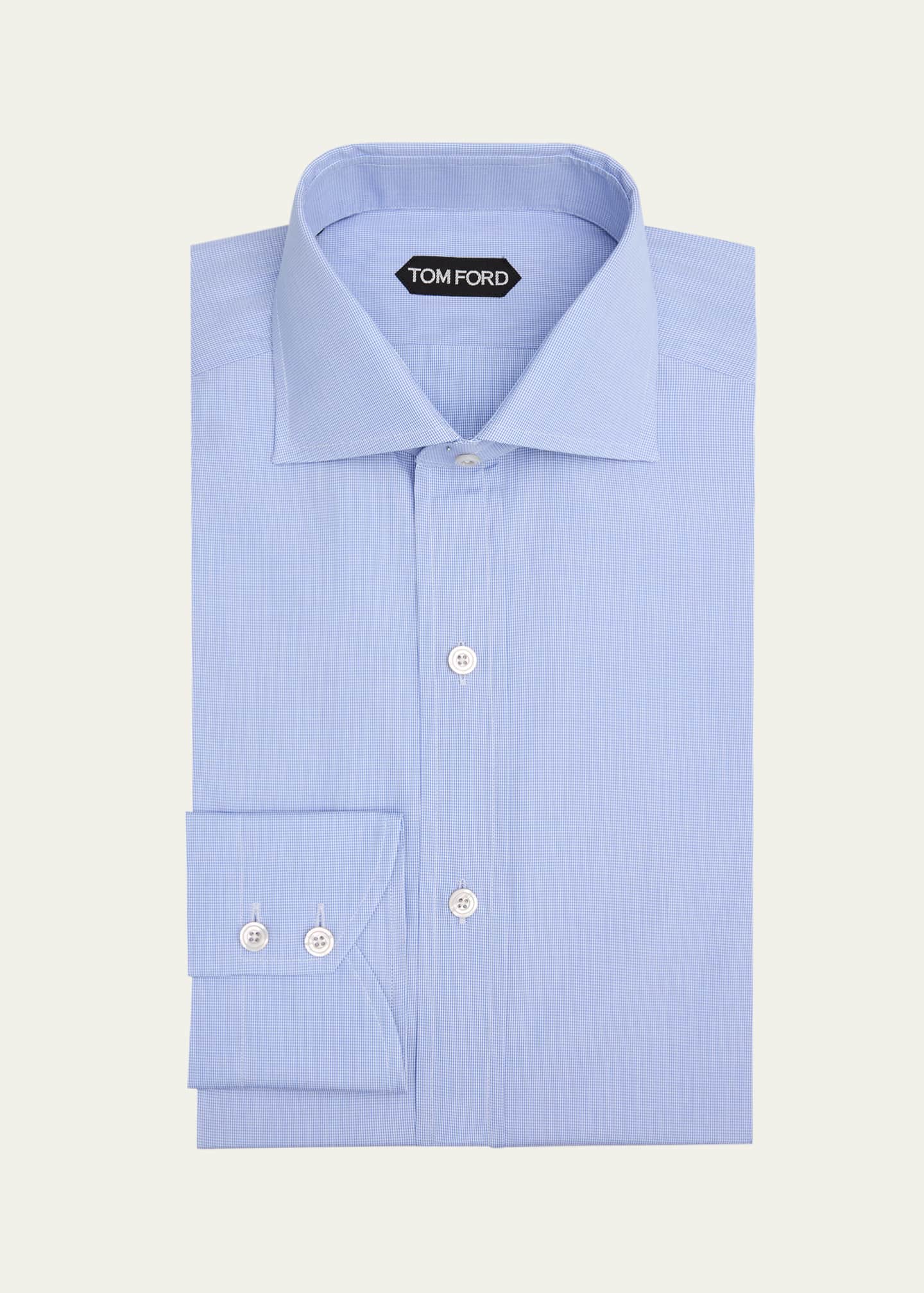 TOM FORD Men's Cotton Dobby Slim-Fit Dress Shirt Image 1 of 2