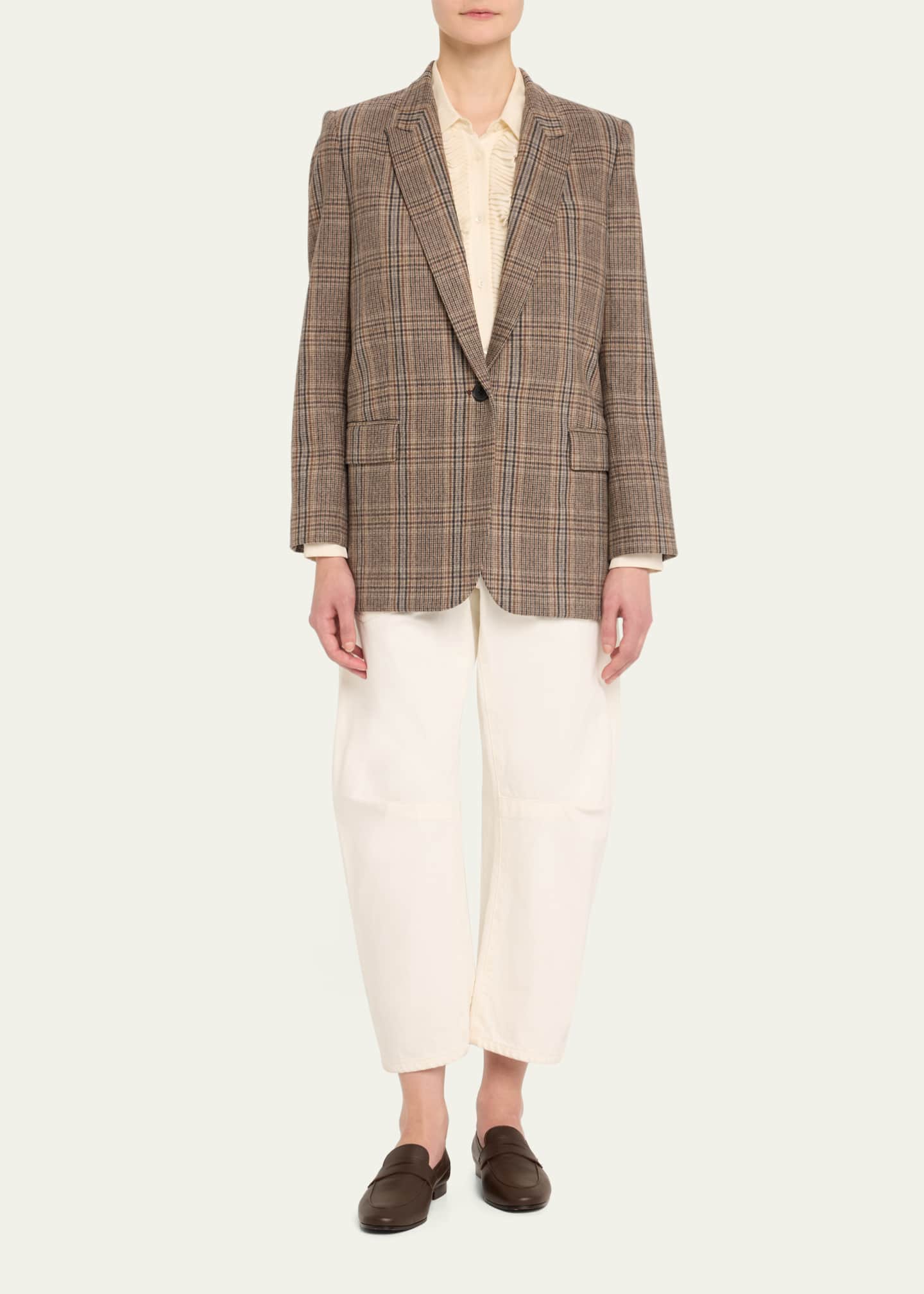 Nili Lotan Diane Prince of Wales Wool Cashmere Blazer Image 2 of 5