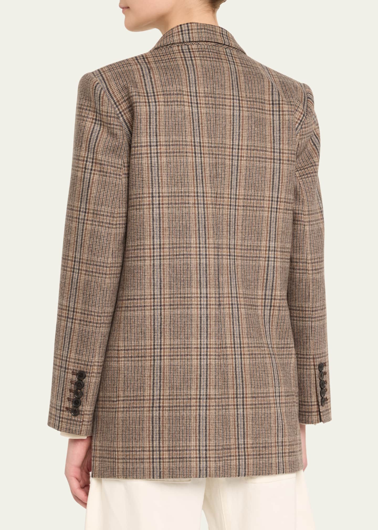 Nili Lotan Diane Prince of Wales Wool Cashmere Blazer Image 3 of 5