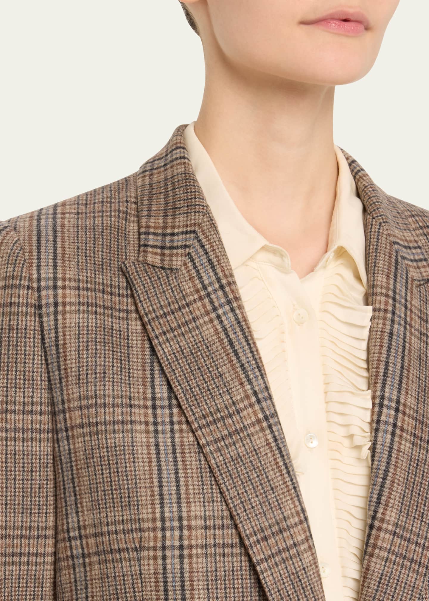 Nili Lotan Diane Prince of Wales Wool Cashmere Blazer Image 5 of 5