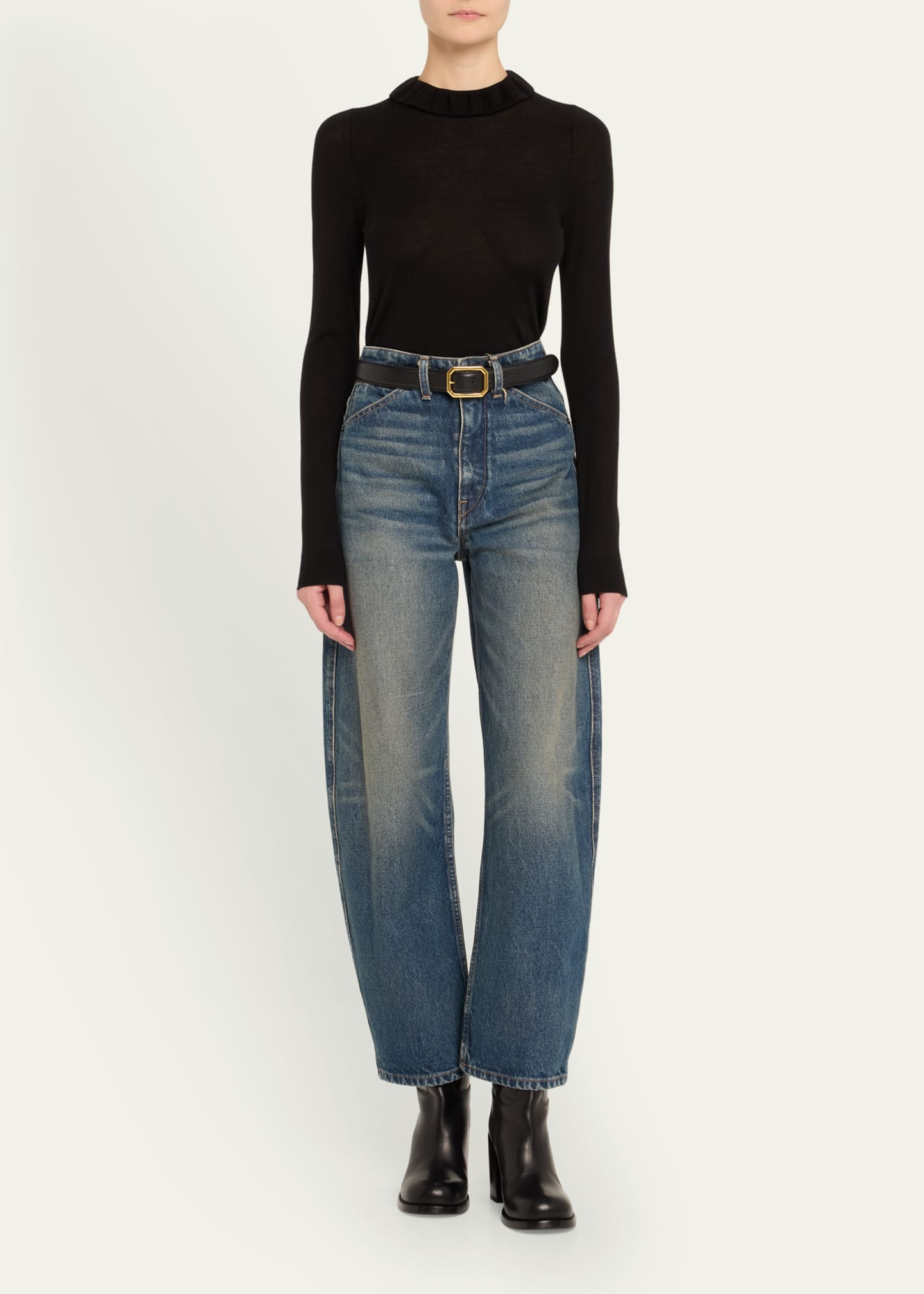 Nili Lotan Otis Barrel Jeans Image 2 of 5