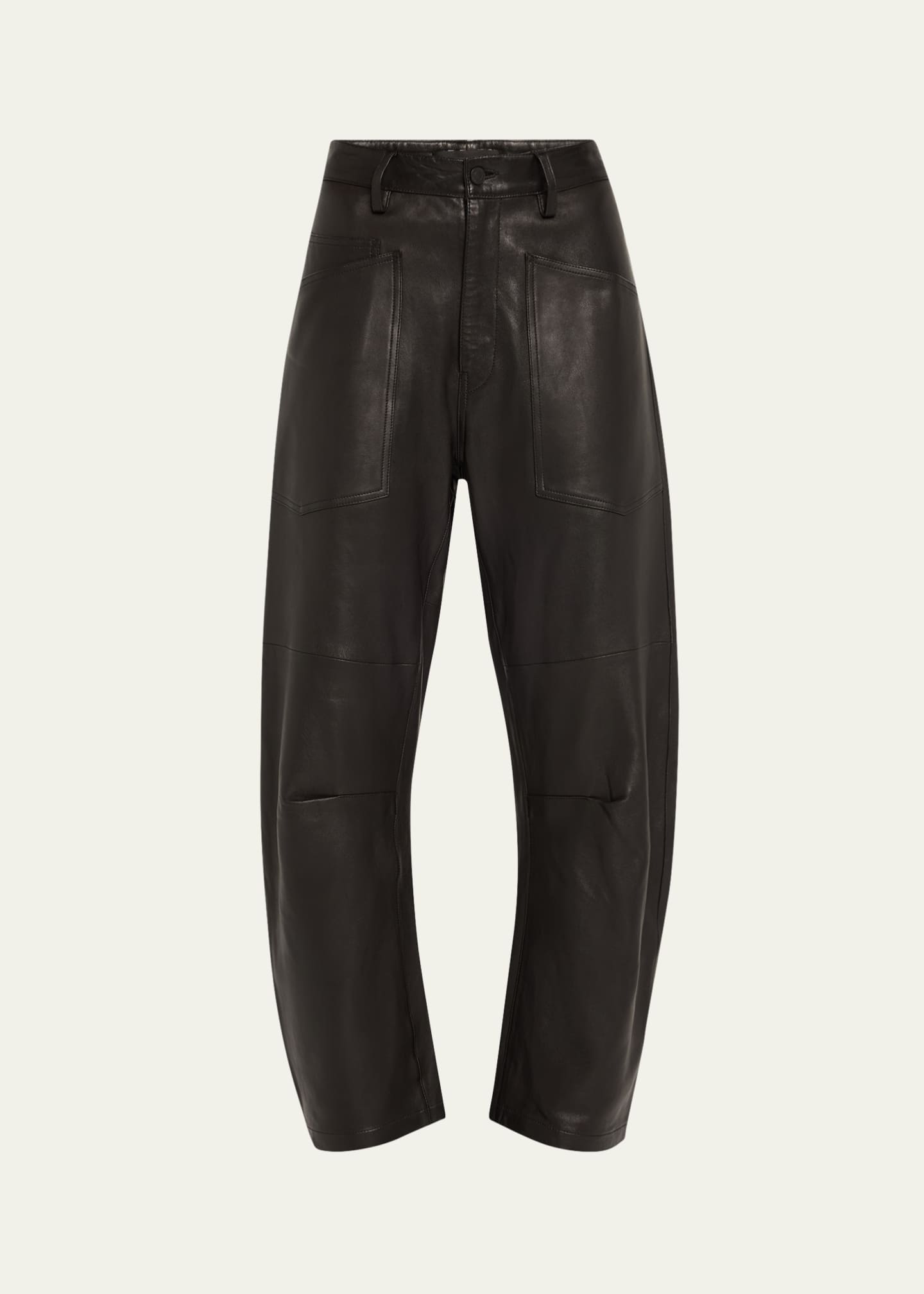Nili Lotan Shon Barrel Leather Pants Bergdorf Goodman