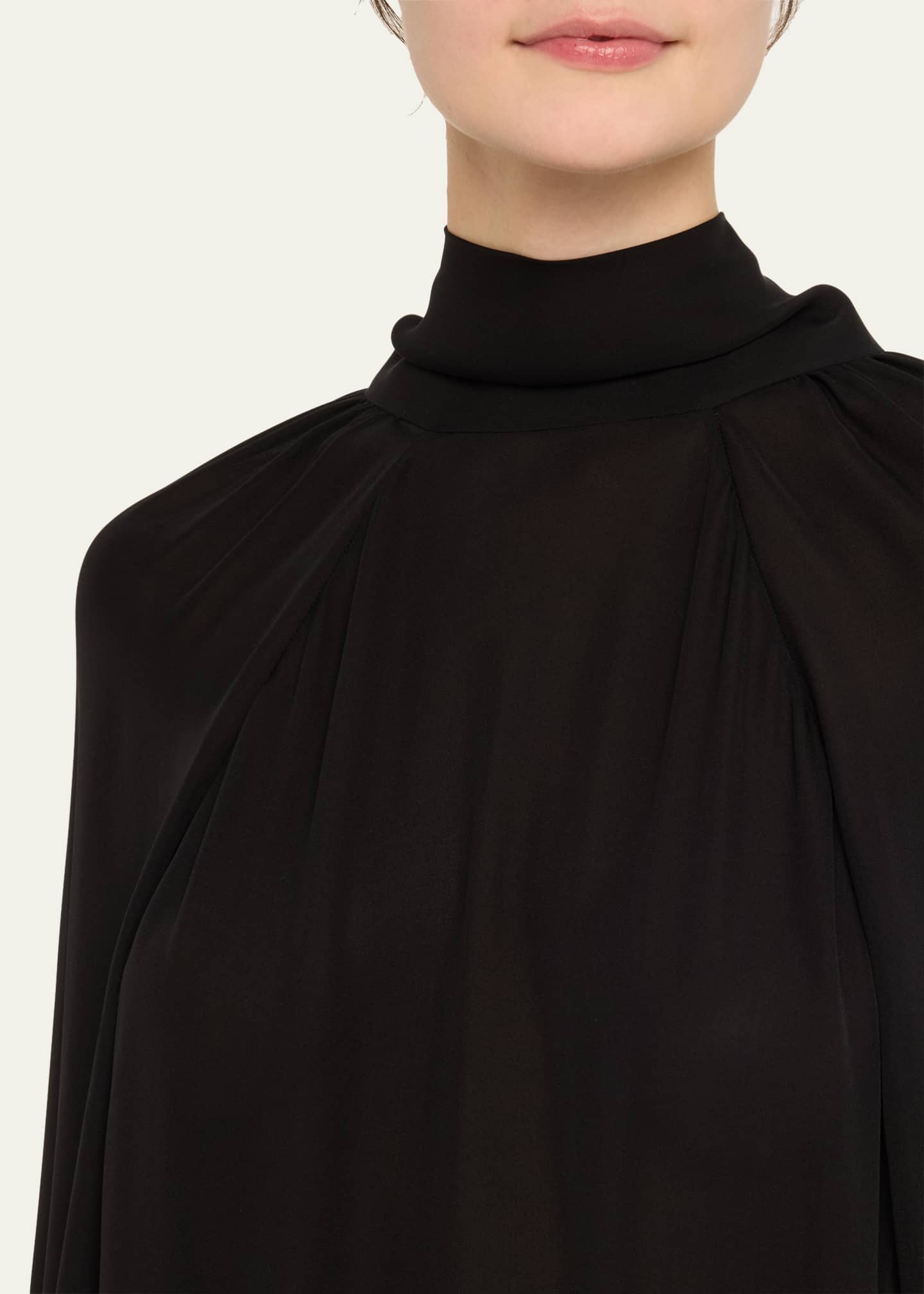 Nili Lotan Elianna Cutout Pleated Silk Blouse Image 5 of 5