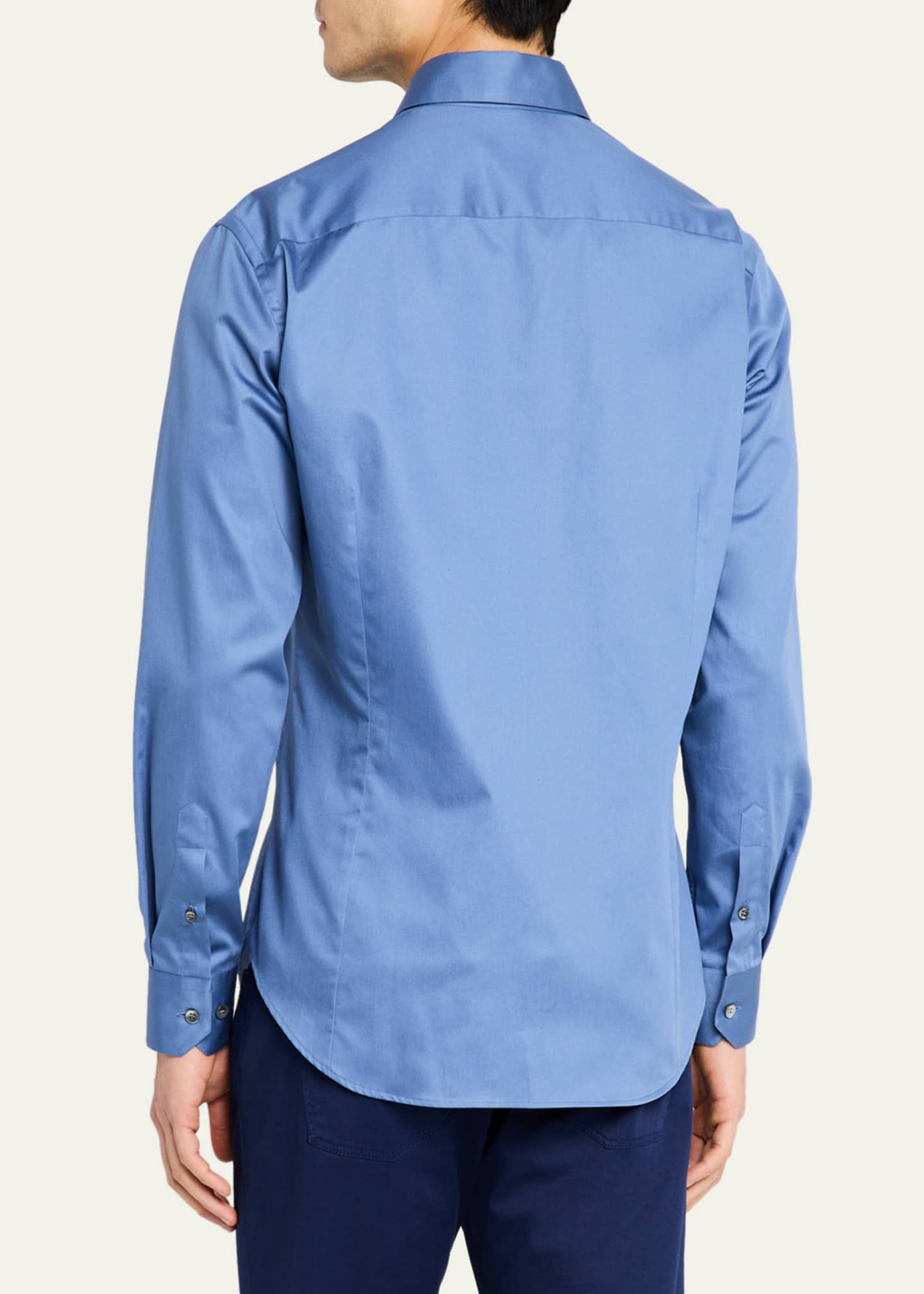 Giorgio Armani Men's Logan Piece-Dyed Cotton Sport Shirt Image 3 of 5