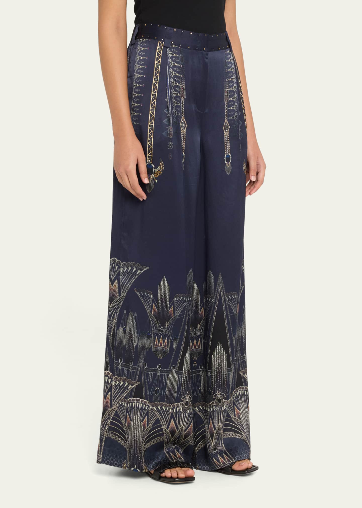 Camilla The Egypt Effect Silk Wide-Leg Pants Image 4 of 5