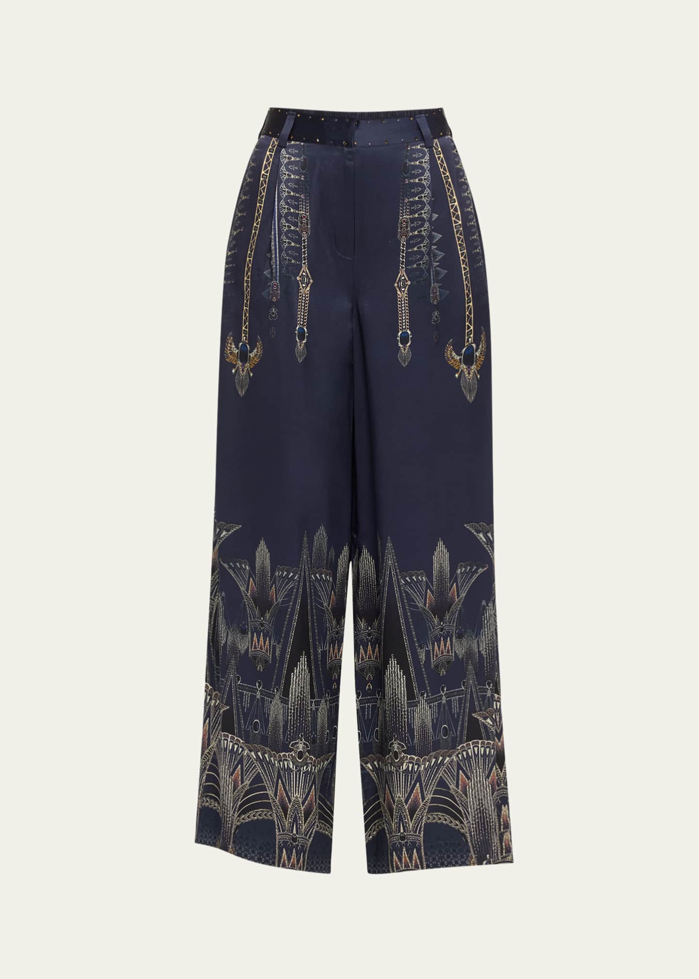 Camilla The Egypt Effect Silk Wide-Leg Pants Image 1 of 5
