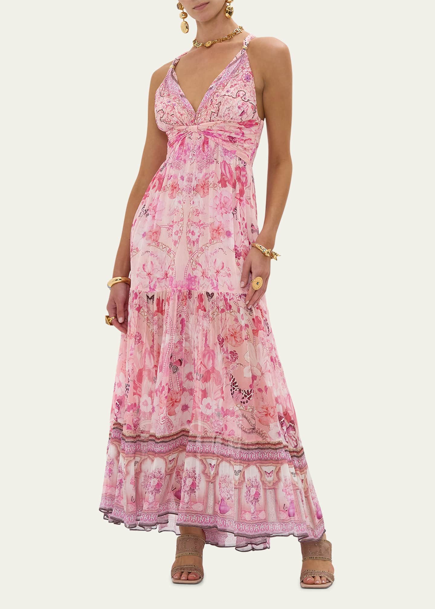 LACE UP FRONT SHORT DRESS BOTANICAL NOVELLA main image 0
