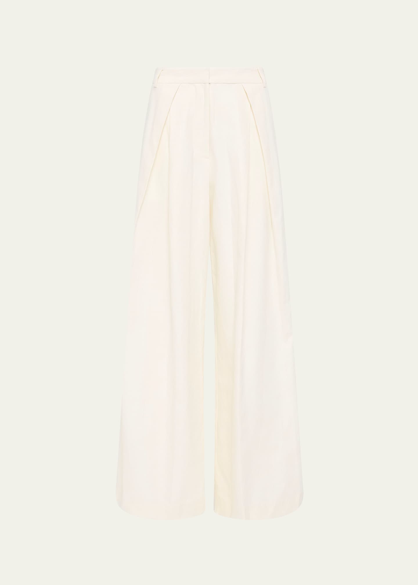 Minimal Linen-Blend Trousers