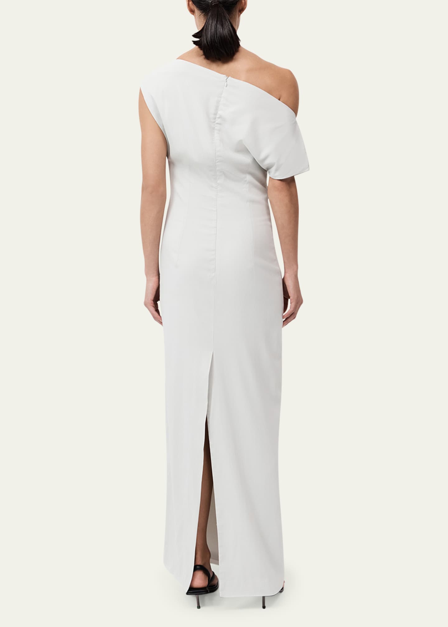 Asymmetric Off-The-Shoulder Maxi Dress
