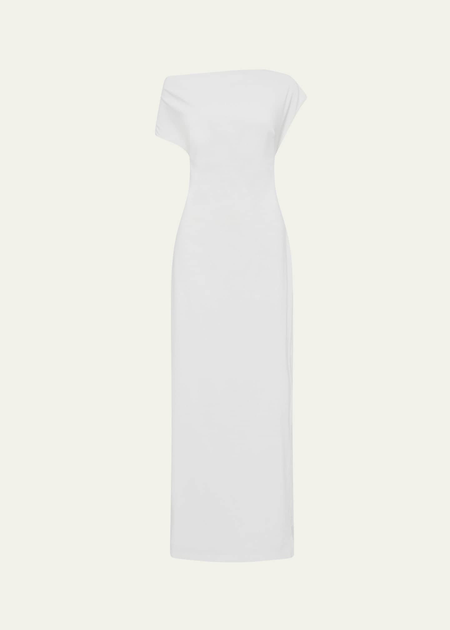 Asymmetric Off-The-Shoulder Maxi Dress