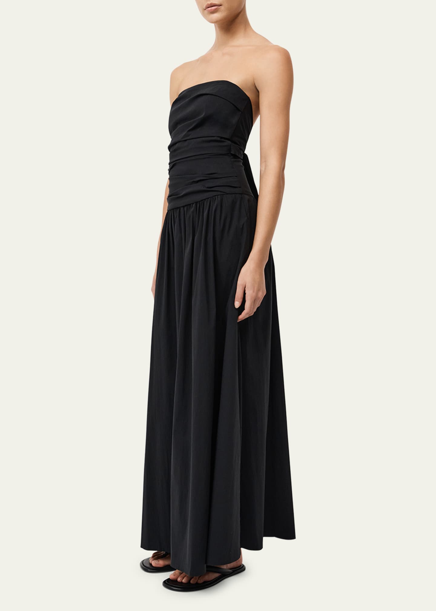 St. Agni Gathered Strapless Tie-Back Maxi Dress Image 4 of 4