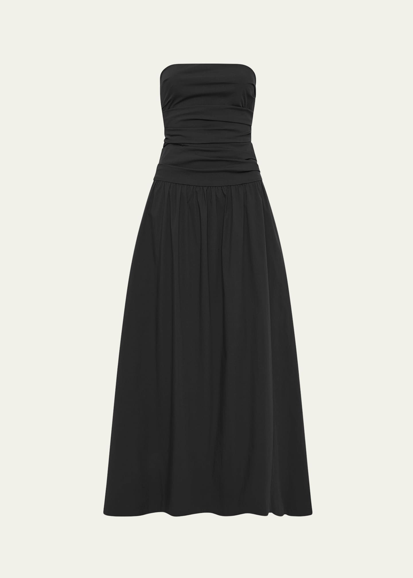 St. Agni Gathered Strapless Tie-Back Maxi Dress Image 1 of 4