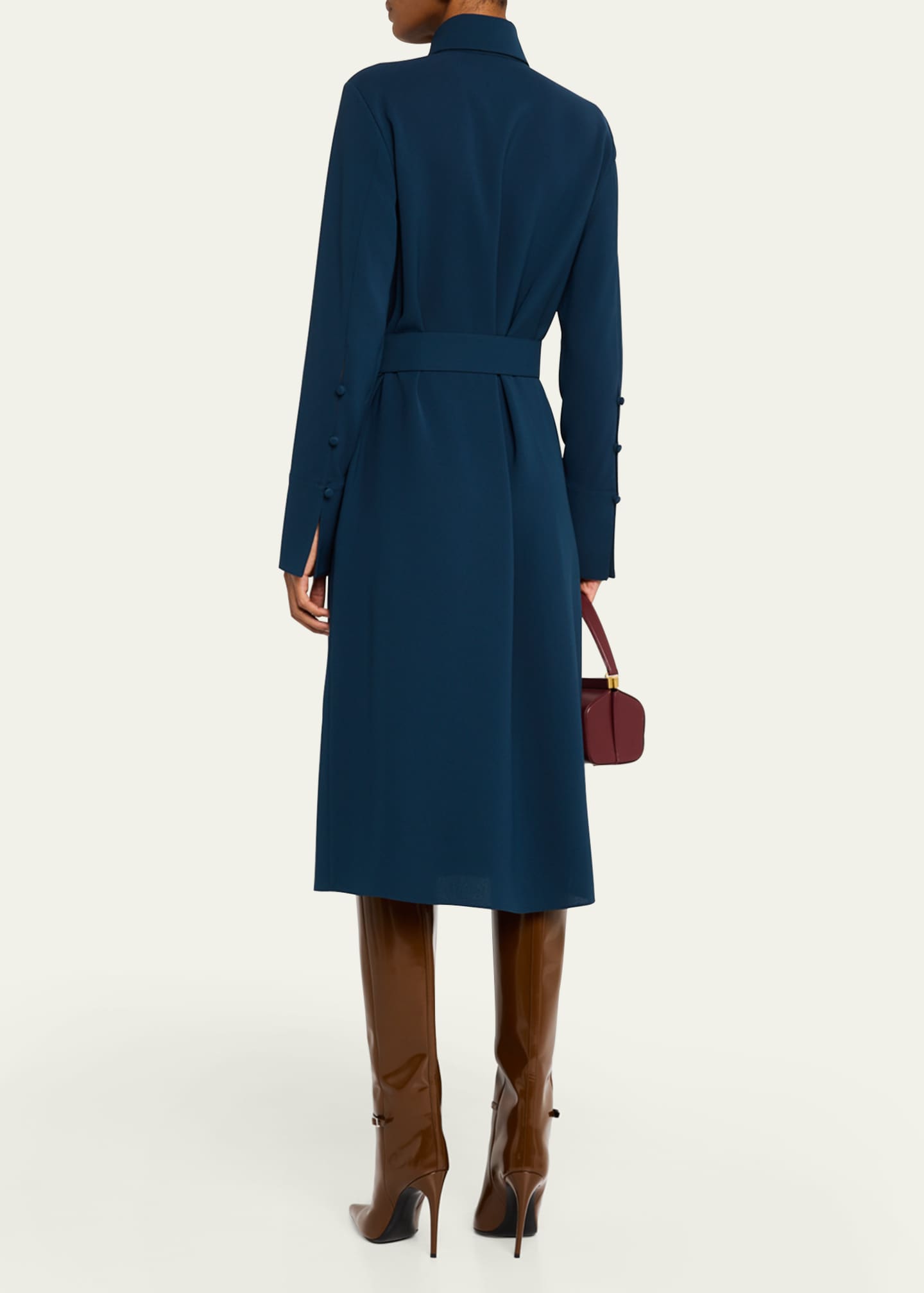 Lafayette 148 New York Belted Split-Cuff Shirtdress Image 3 of 5