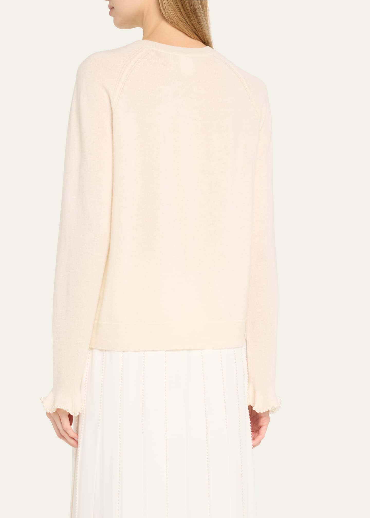 Lafayette 148 New York Bead-Trim Cashmere Sweater Image 3 of 5