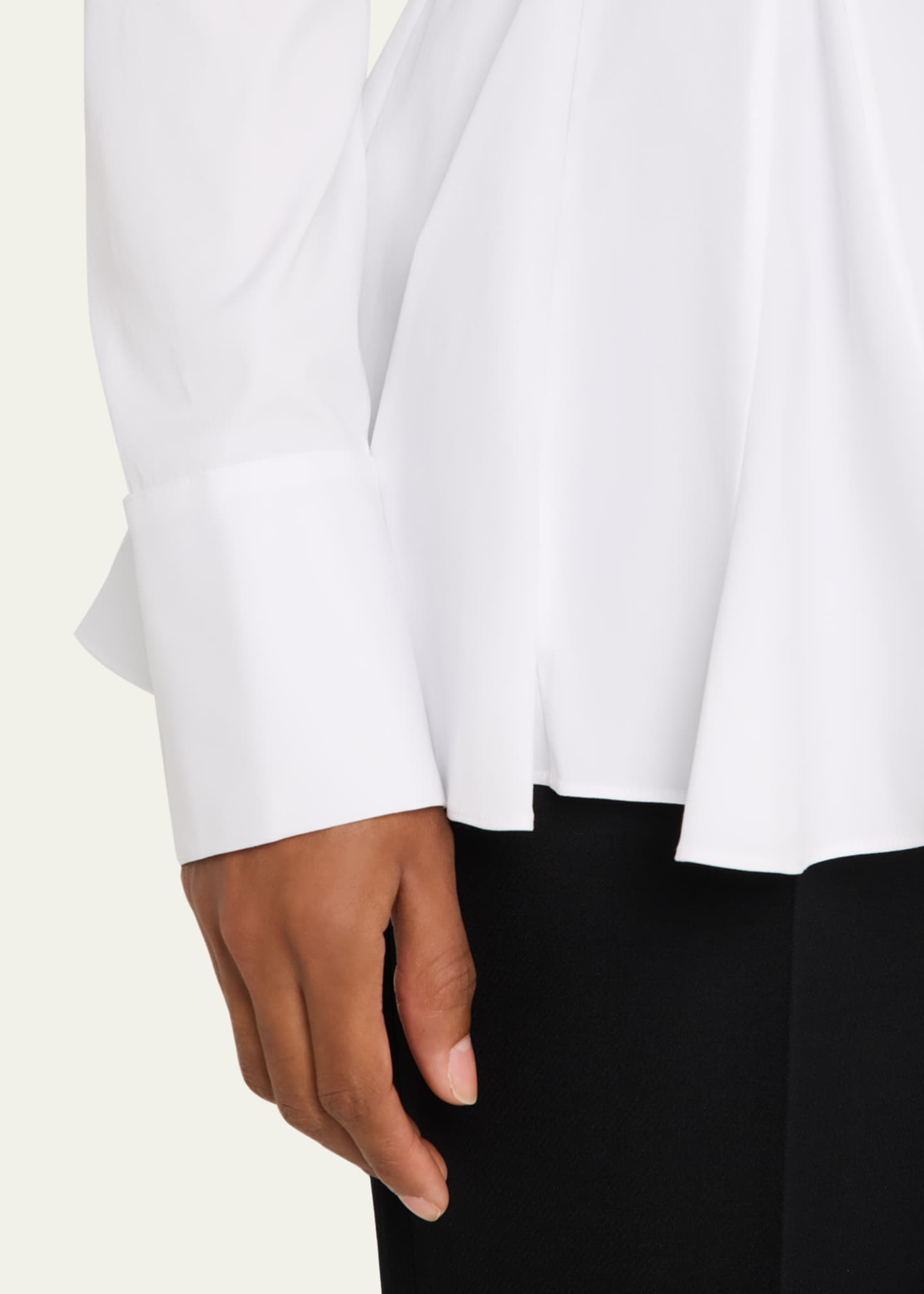 Lafayette 148 New York Button-Down Godet Peplum Shirt Image 5 of 5
