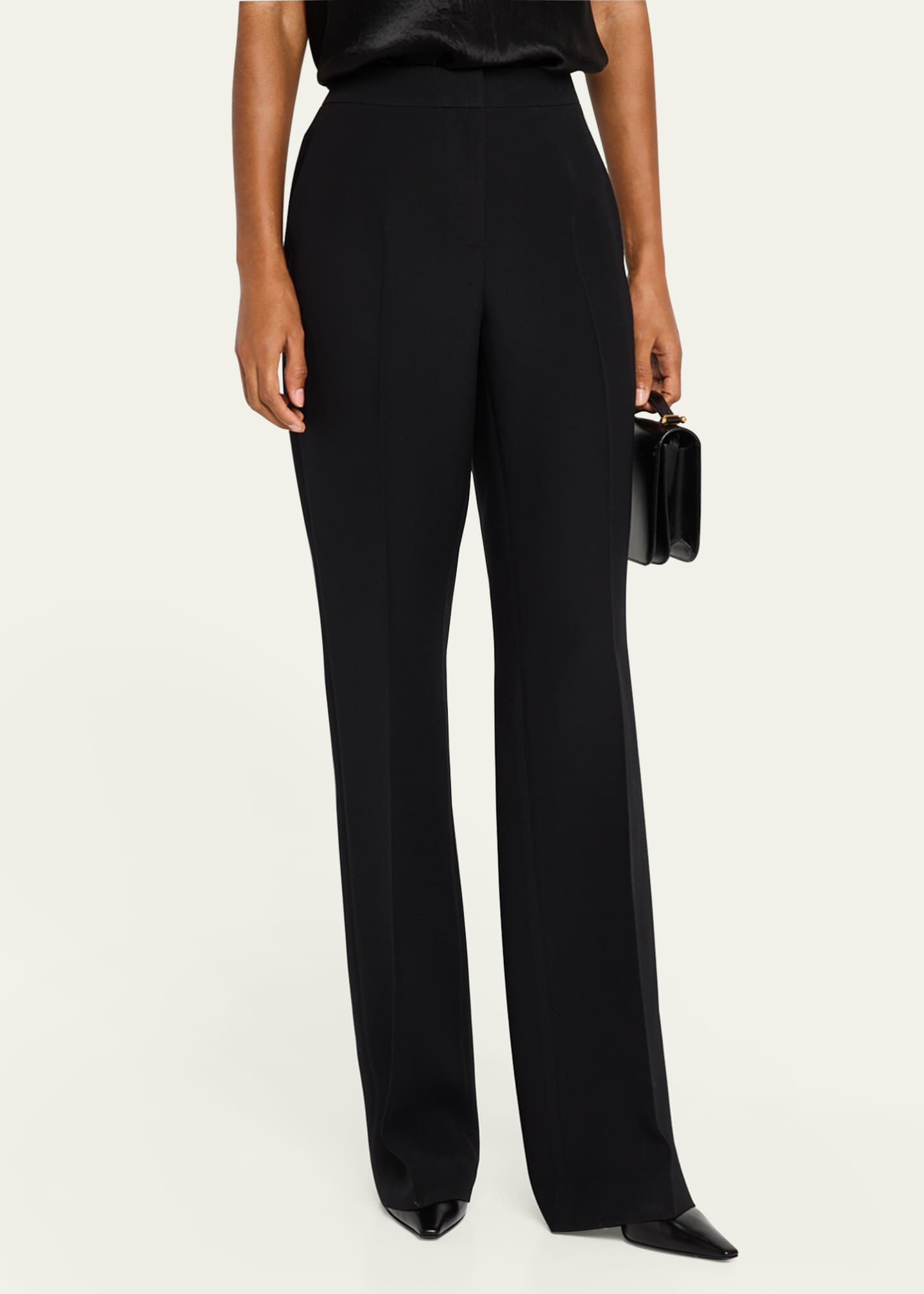 Lafayette 148 New York Saint Marks Straight Wool-Silk Pants Image 4 of 5