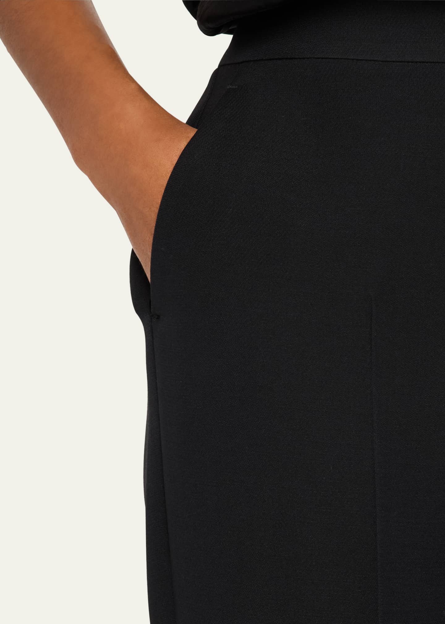 Lafayette 148 New York Saint Marks Straight Wool-Silk Pants Image 5 of 5