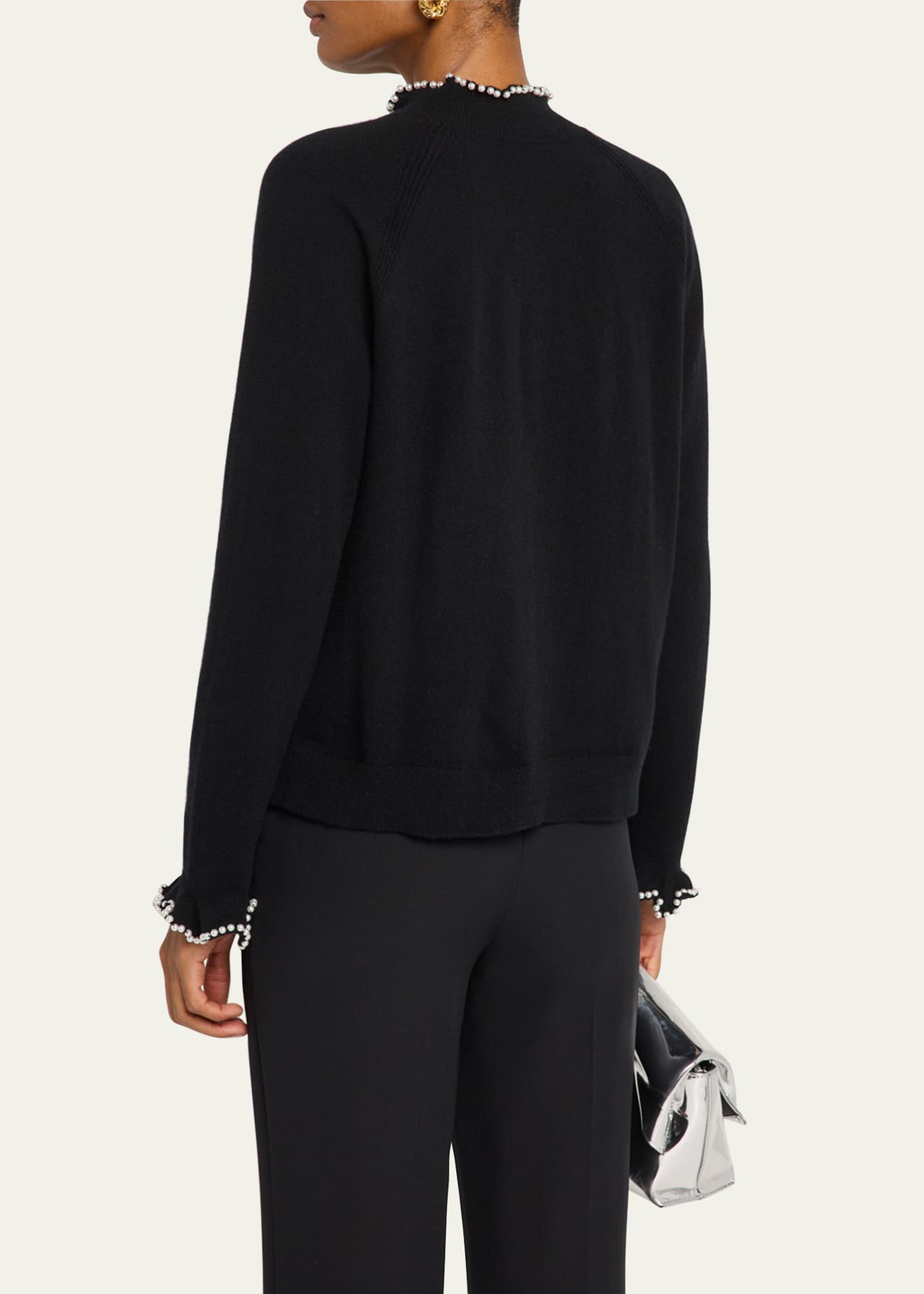 Lafayette 148 New York Pearl-Button Cashmere Cardigan Image 3 of 5