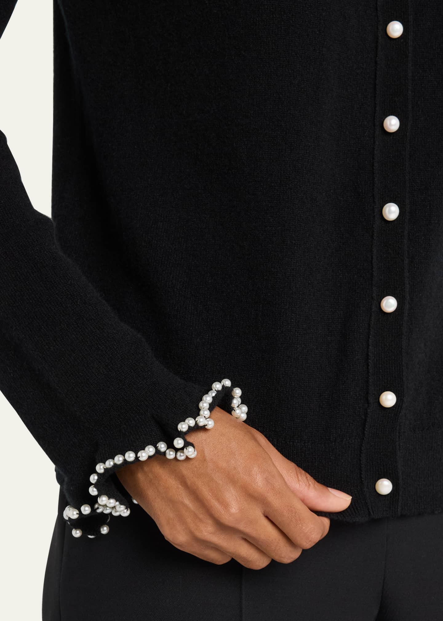 Lafayette 148 New York Pearl-Button Cashmere Cardigan Image 5 of 5