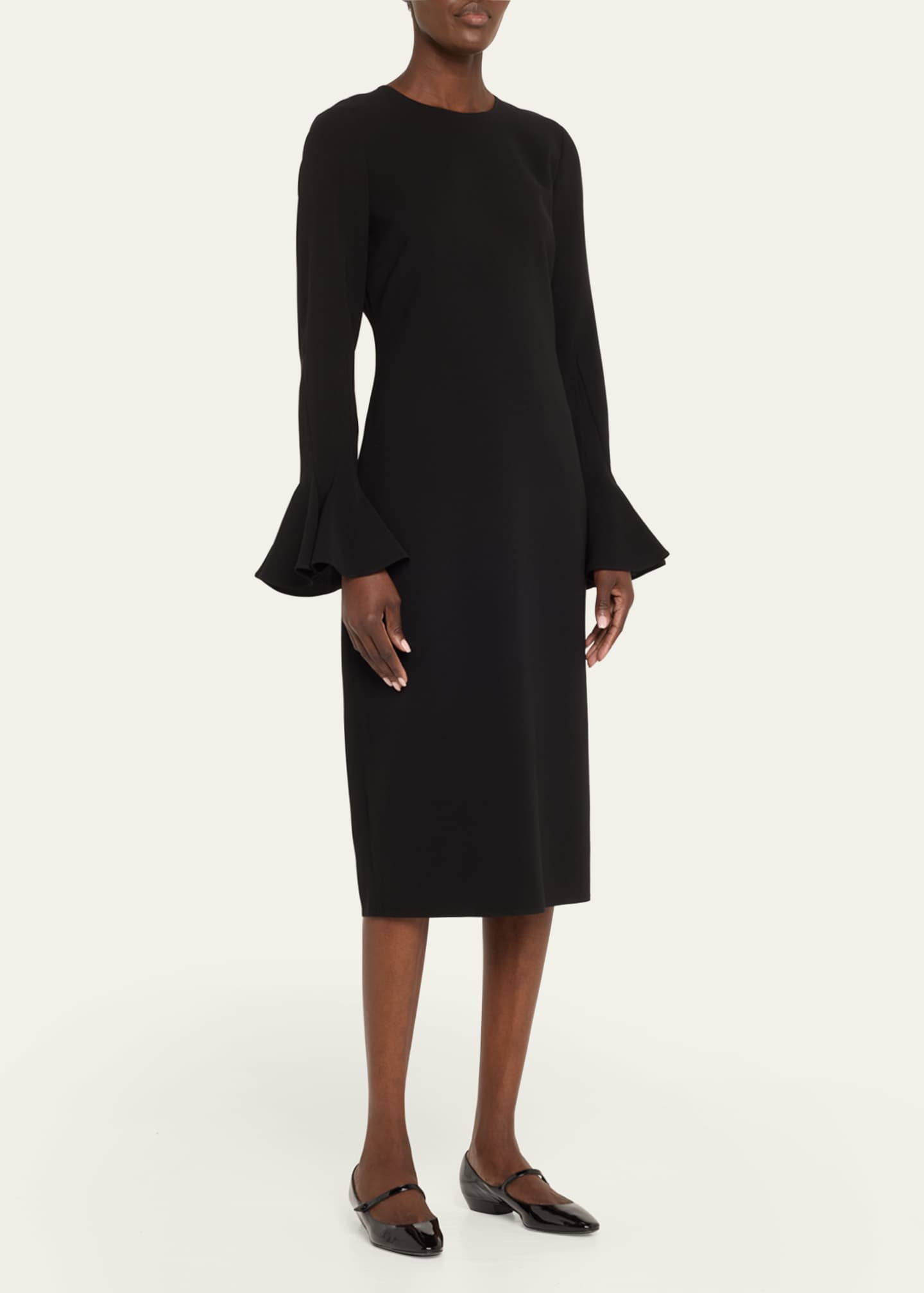 Lafayette 148 New York Pearl-Embellished Midi Sheath Dress Image 4 of 5