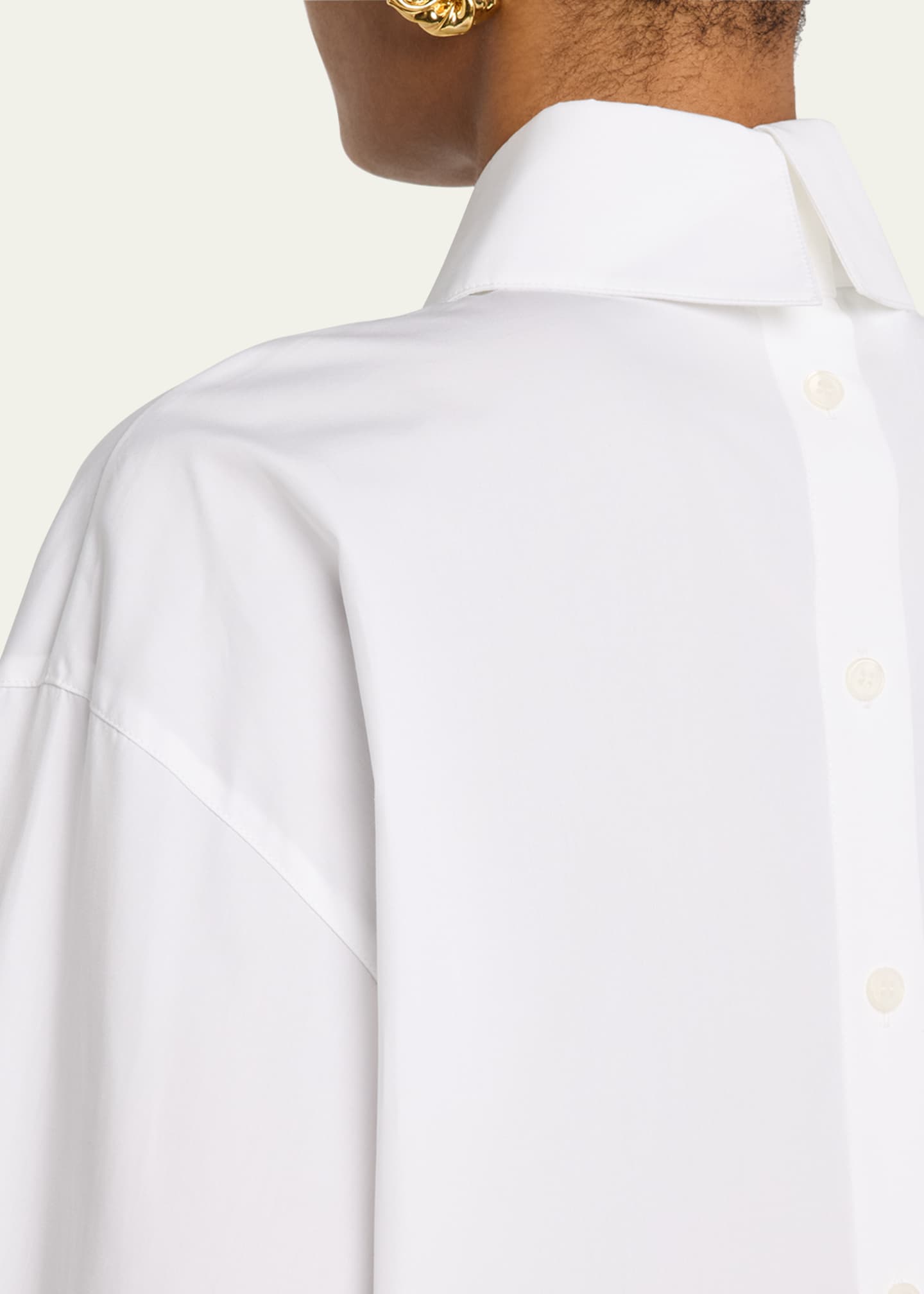 Lafayette 148 New York The Portrait Button-Down Cotton Shirt Image 5 of 5