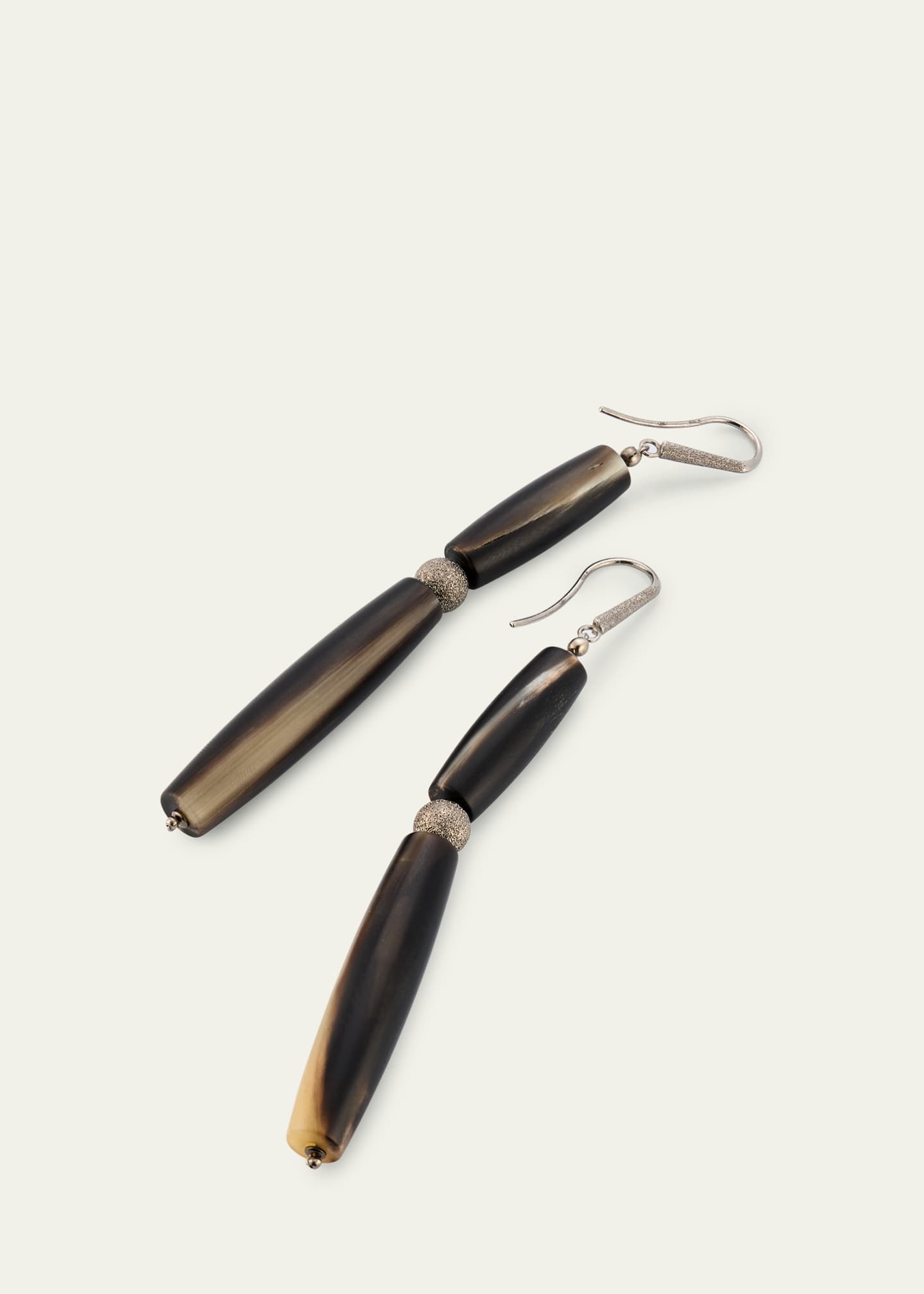 Brunello Cucinelli Horn And Sterling Silver Drop Earrings Image 3 of 4