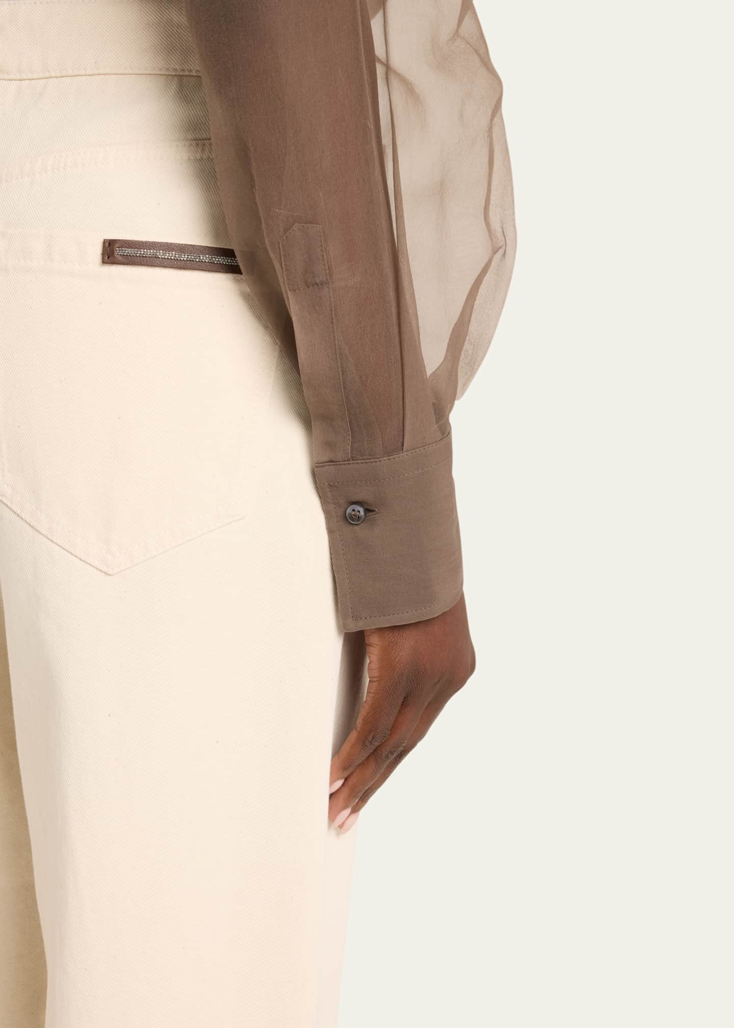 Brunello Cucinelli Cropped Square Denim Pants Image 5 of 5