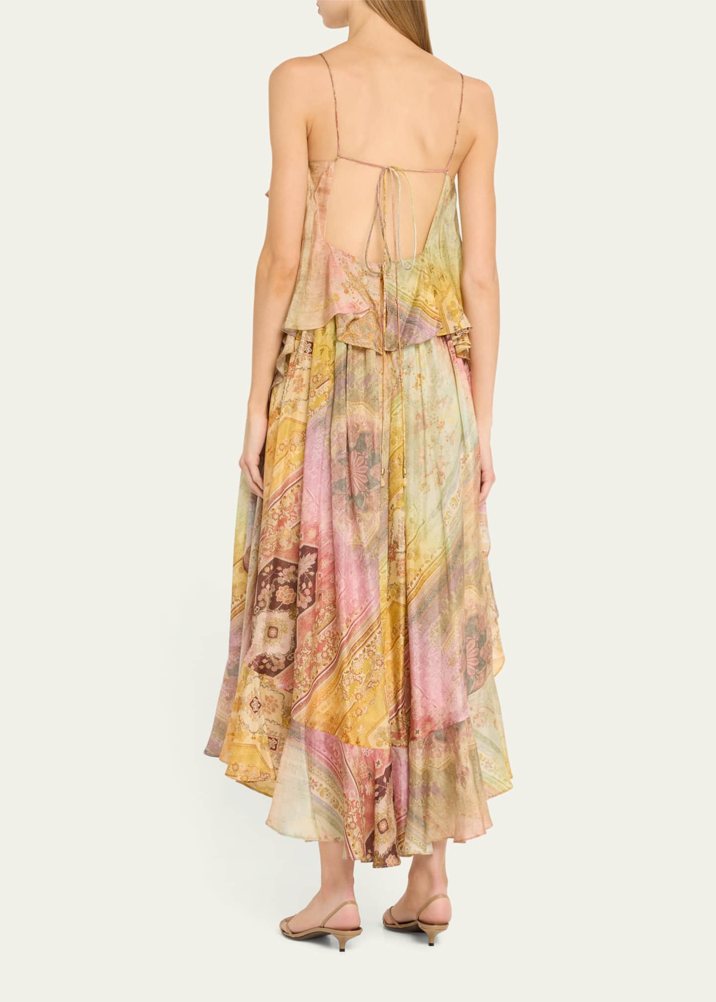 Zimmermann Tallow Printed Ruffle Maxi Dress Image 3 of 5