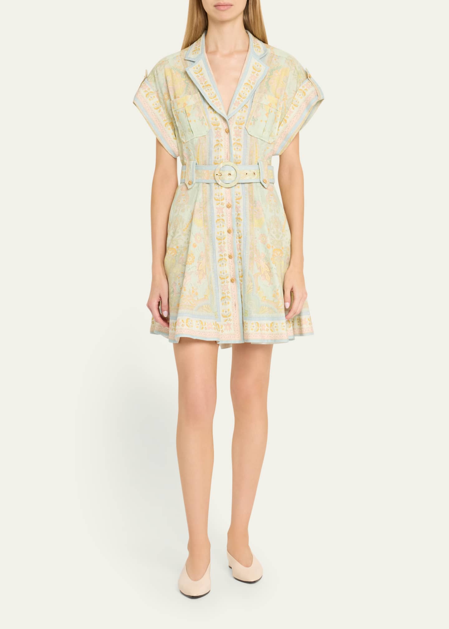 Zimmermann Acacia Mini Shirtdress Image 2 of 5