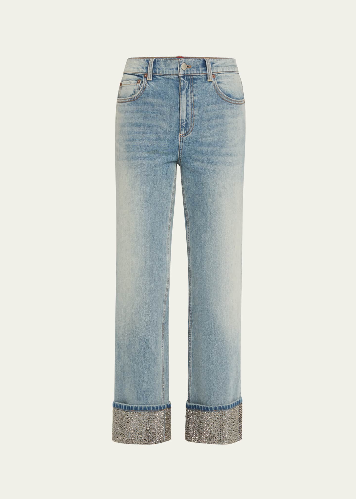 直営店に限定 Alice + Goodman Bergdorf - Jeans Embellished-Cuff Weezy Olivia パンツ