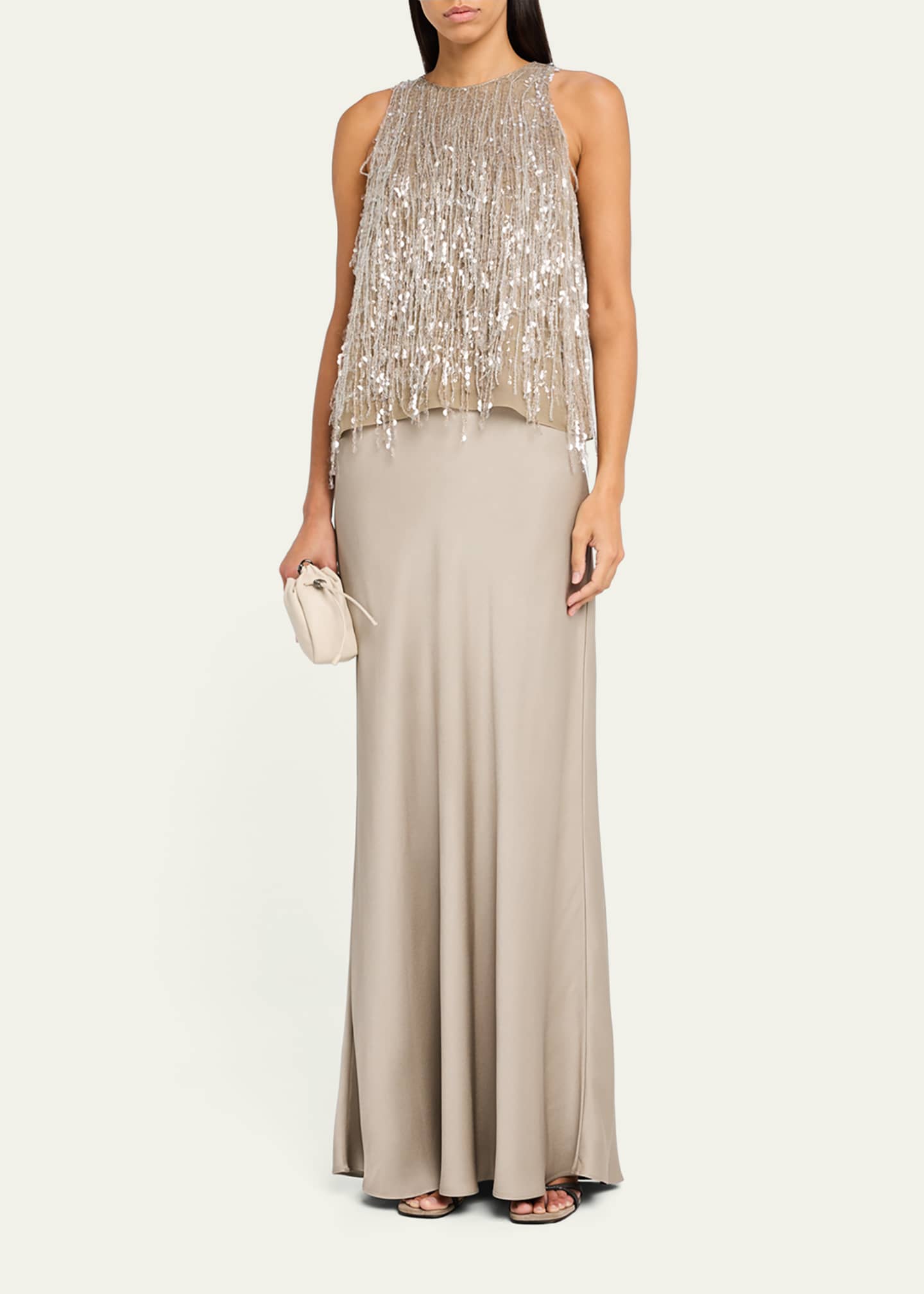 Brunello Cucinelli Satin Cady Maxi Mermaid Skirt Image 2 of 5