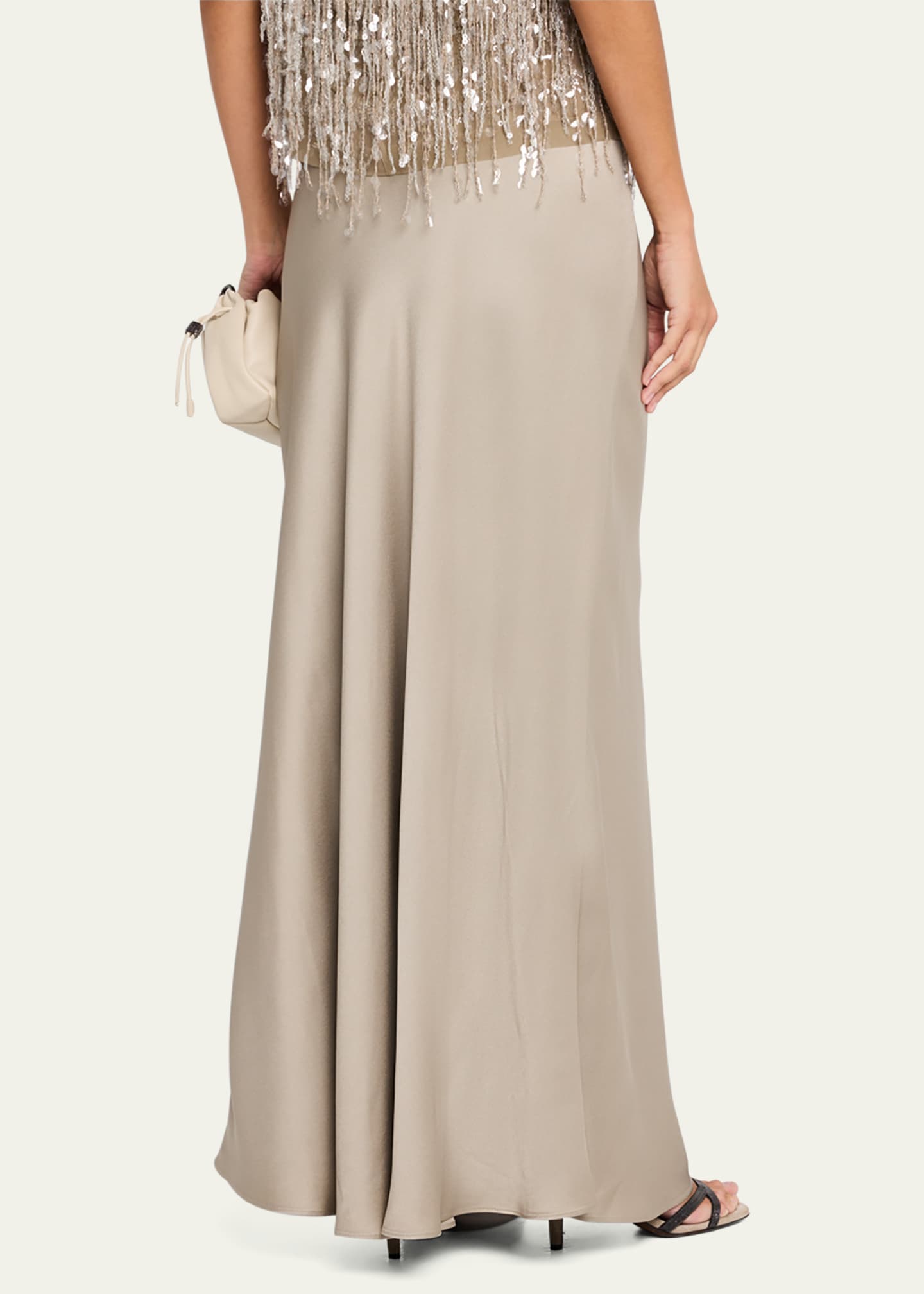 Brunello Cucinelli Satin Cady Maxi Mermaid Skirt Image 3 of 5
