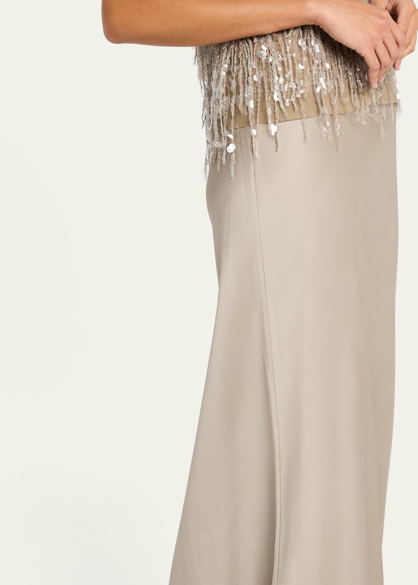 Brunello Cucinelli Satin Cady Maxi Mermaid Skirt Image 5 of 5