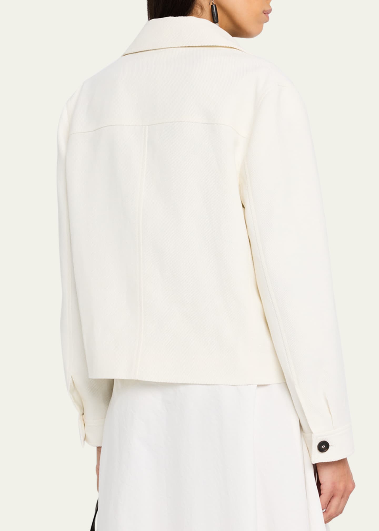 Cotton Calvary Twill Double-Breasted Pea Jacket